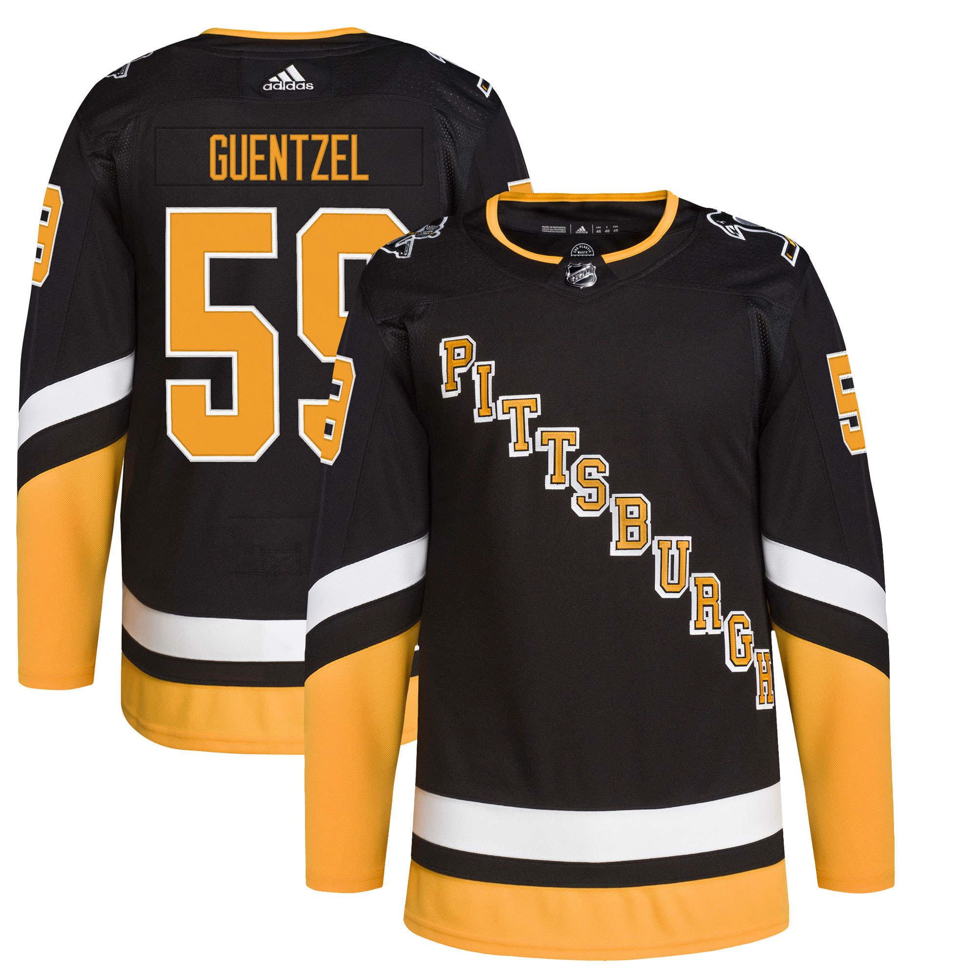 Men's Pittsburgh Penguins Jake Guentzel Black Alternate Primegreen Player Jersey