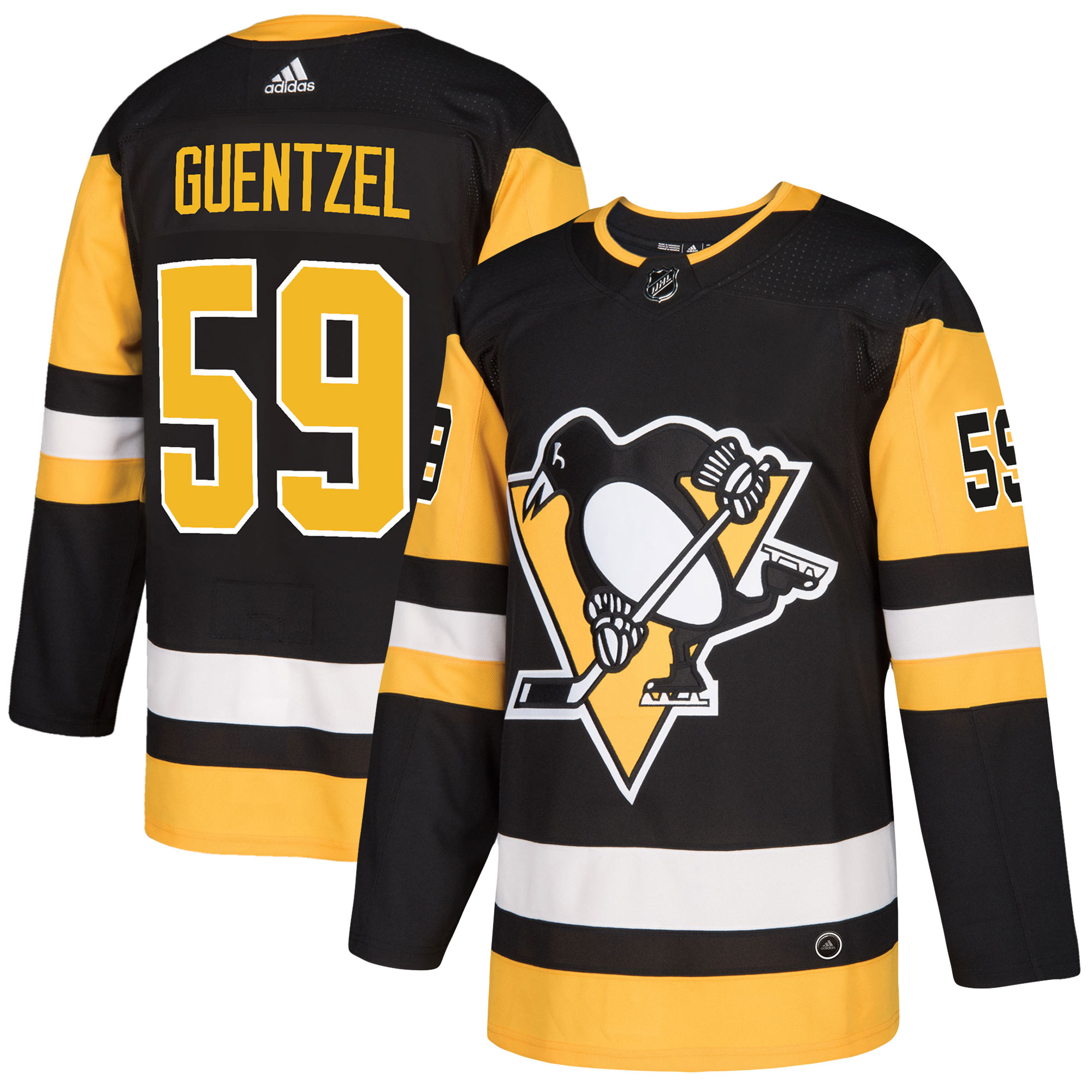 Men's Pittsburgh Penguins Jake Guentzel Black Player Jersey