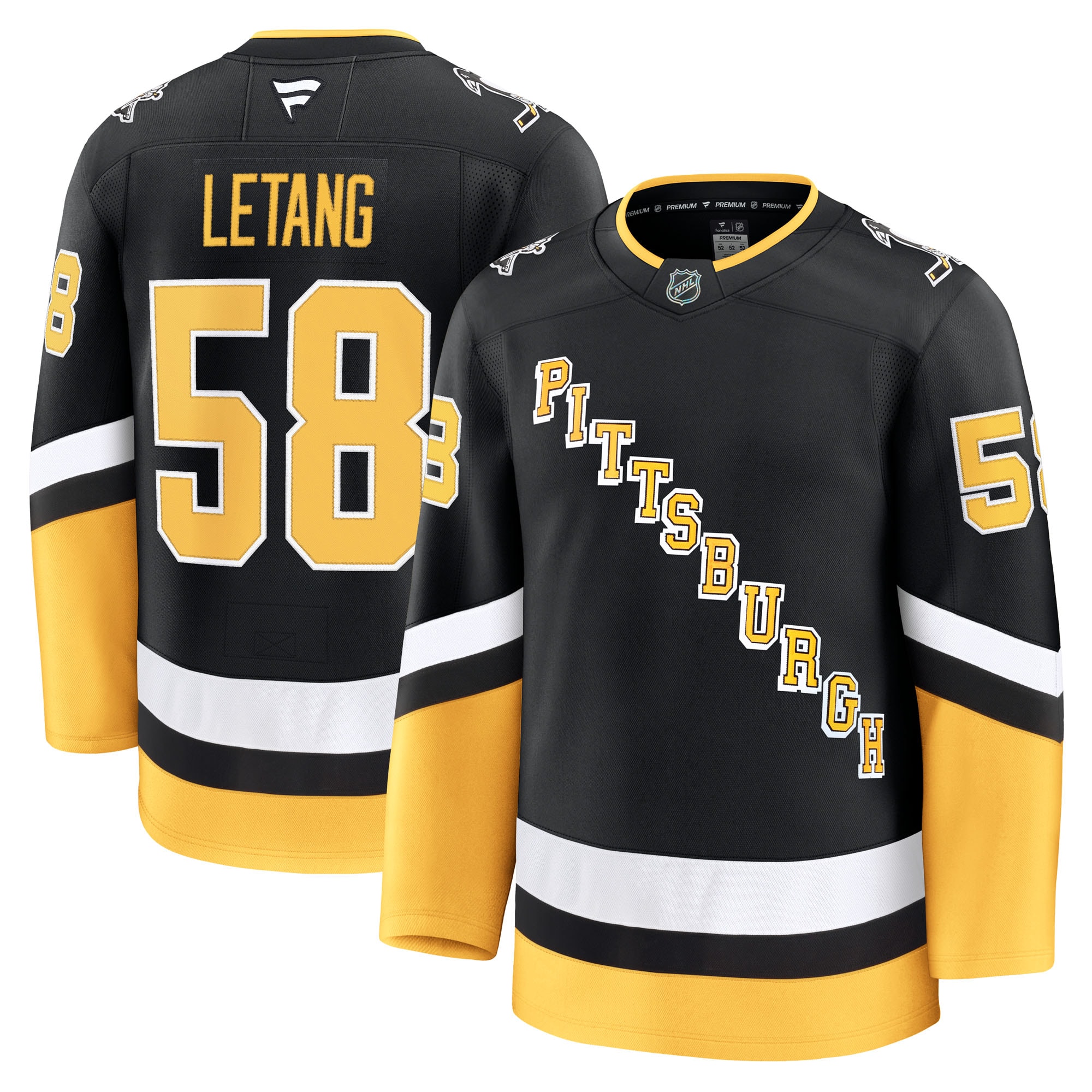 Men's Pittsburgh Penguins Kris Letang Black Alternate Premium Jersey