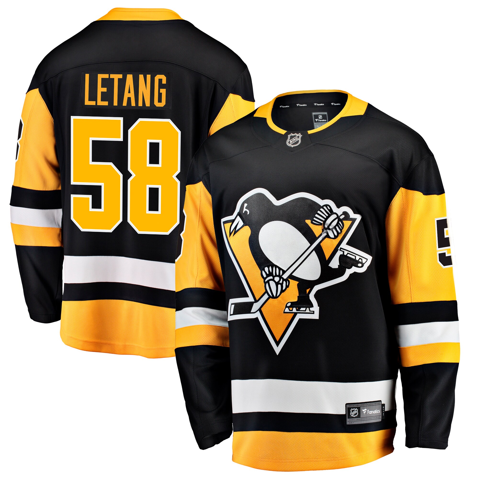 Men's Pittsburgh Penguins Kris Letang Black Home Breakaway Jersey