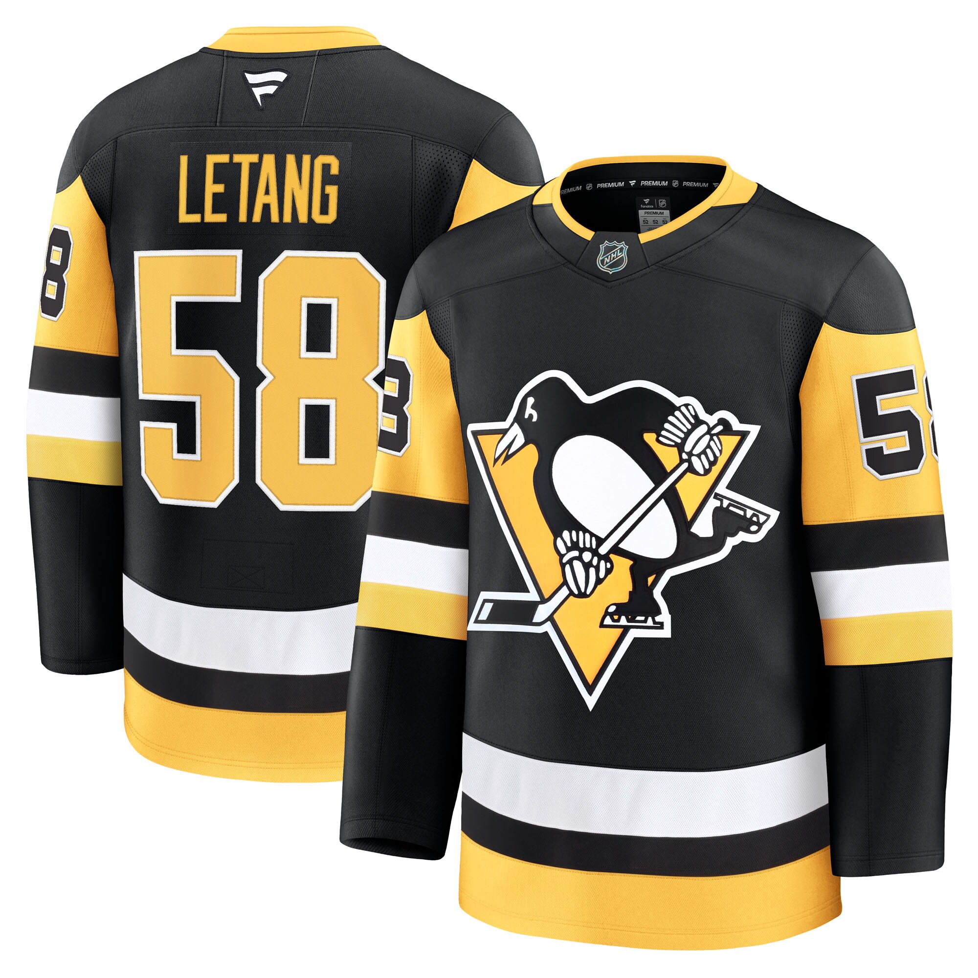 Men's Pittsburgh Penguins Kris Letang Black Home Premium Jersey