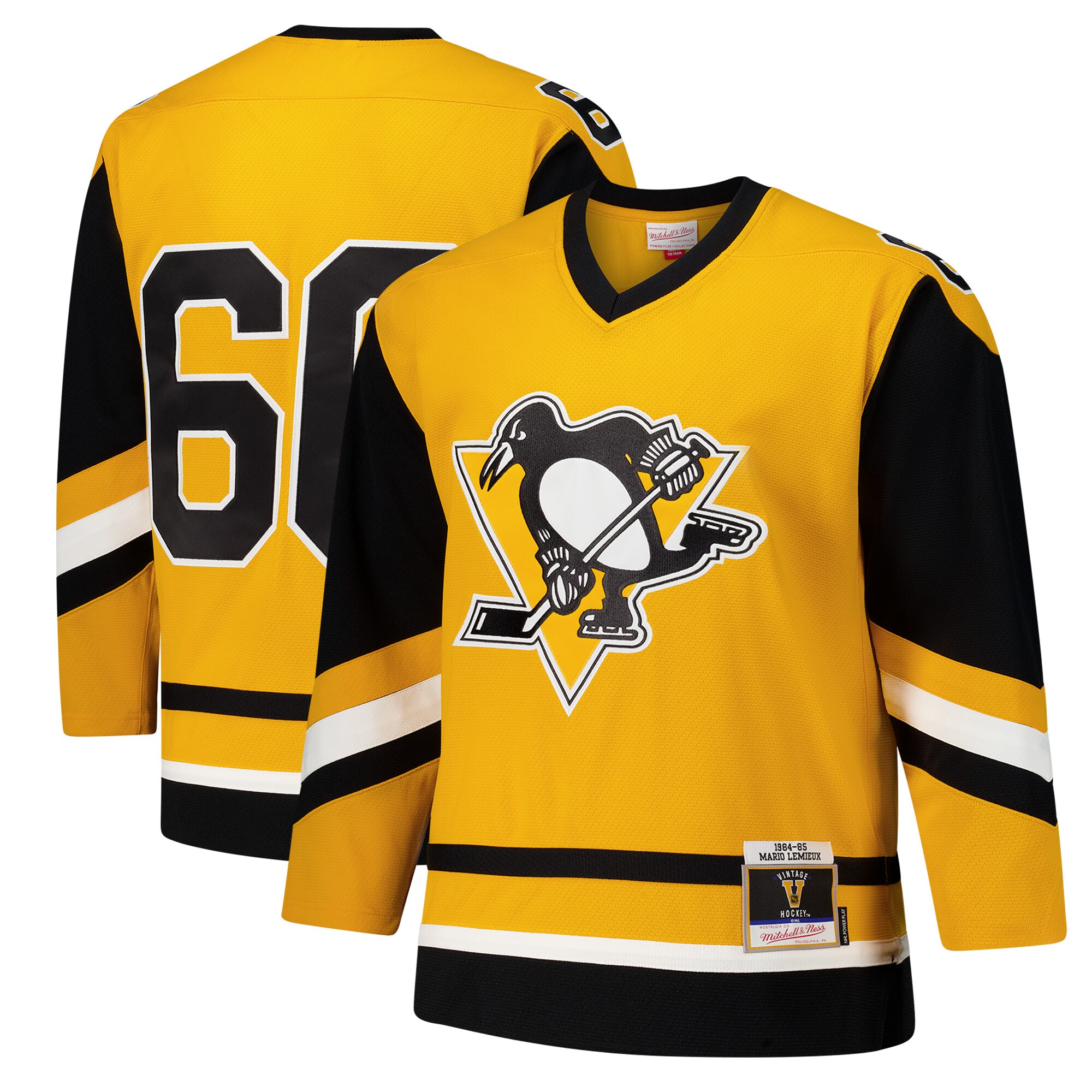 Men's Pittsburgh Penguins Mario Lemieux Gold 1984-85 Power Play Jersey