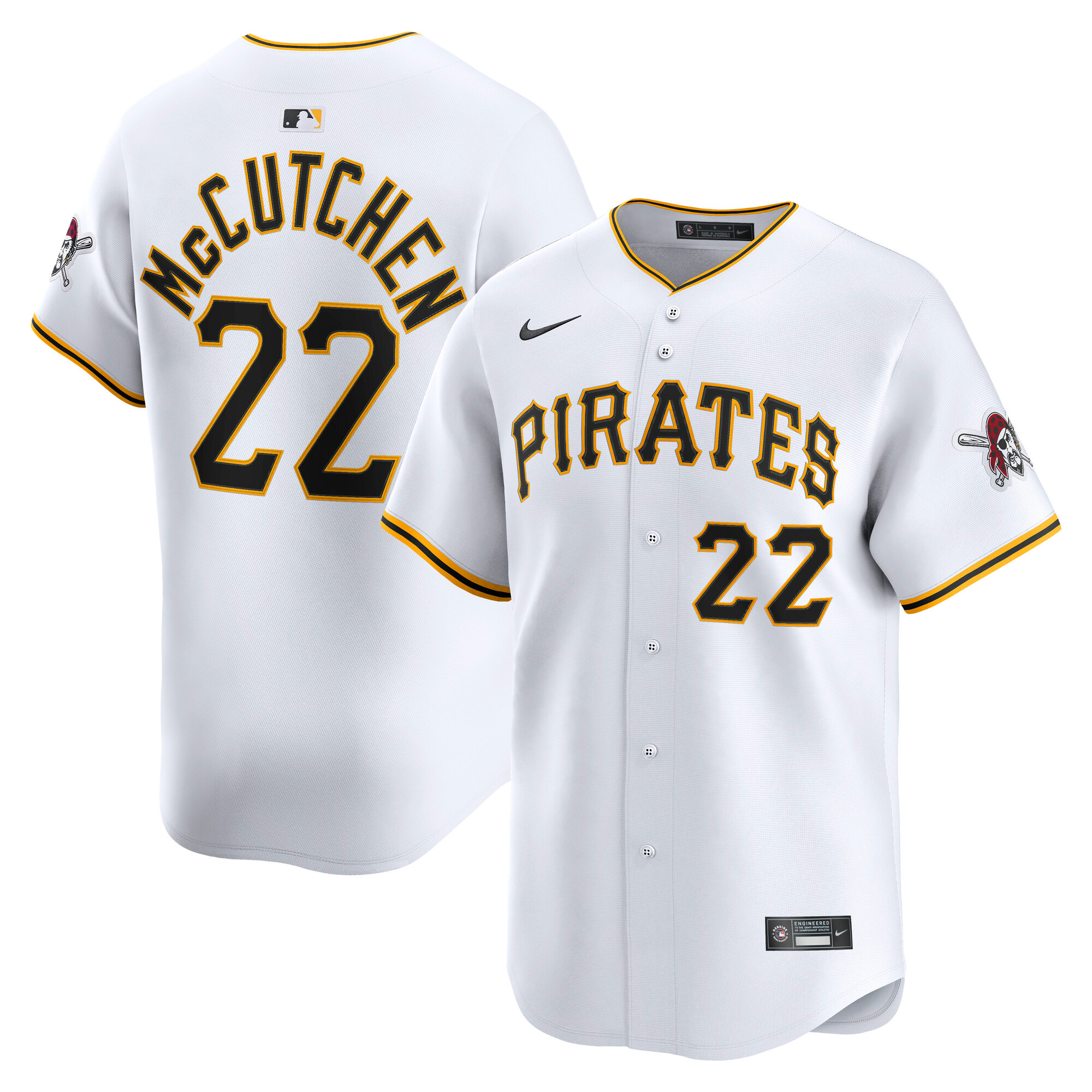 Men's Pittsburgh Pirates Andrew Mccutchen White Home Limited Player Jersey