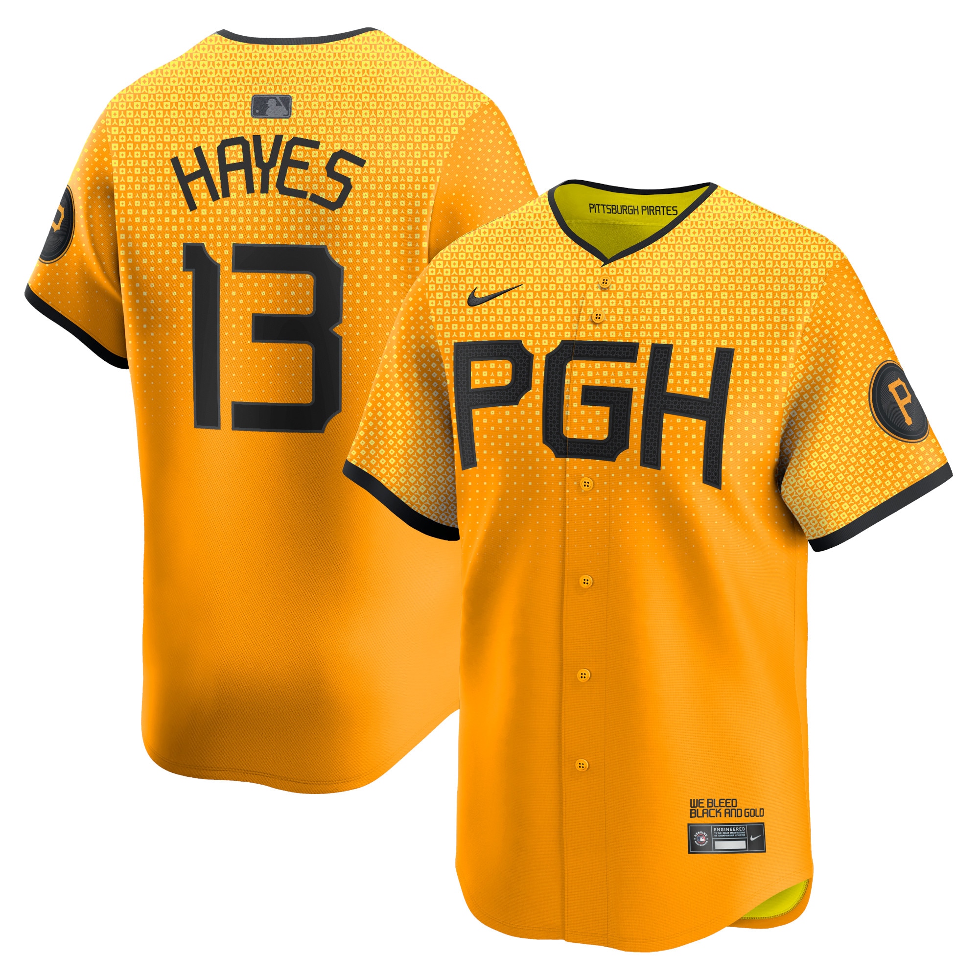 Men's Pittsburgh Pirates Ke'bryan Hayes Gold City Connect Limited Player Jersey