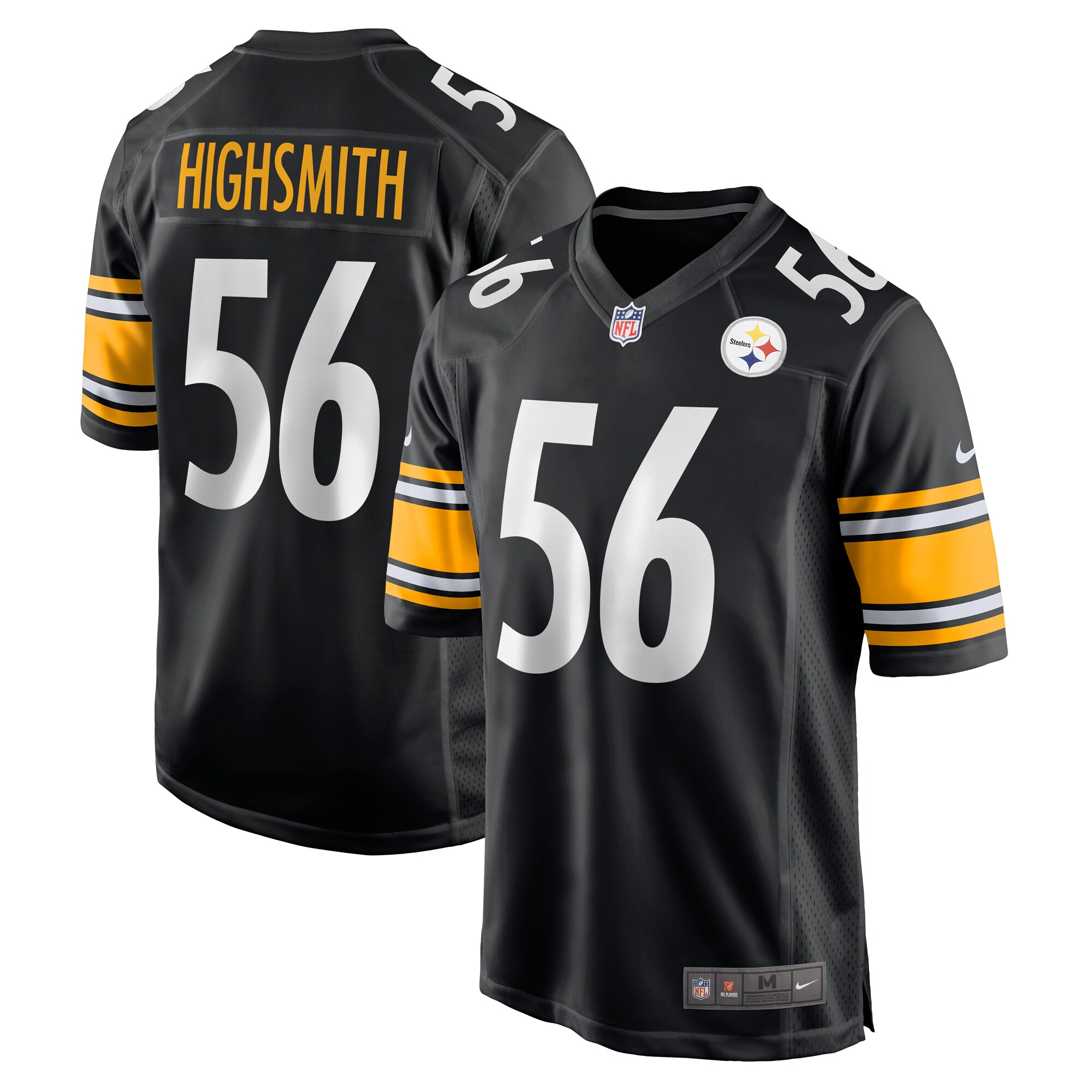 Men's Pittsburgh Steelers Alex Highsmith Black Game Jersey Js8530