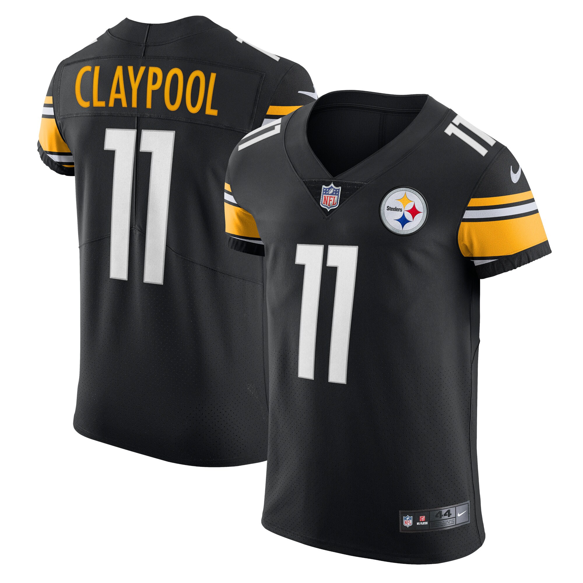 Men's Pittsburgh Steelers Chase Claypool Black Vapor Elite Player Jersey Js5093