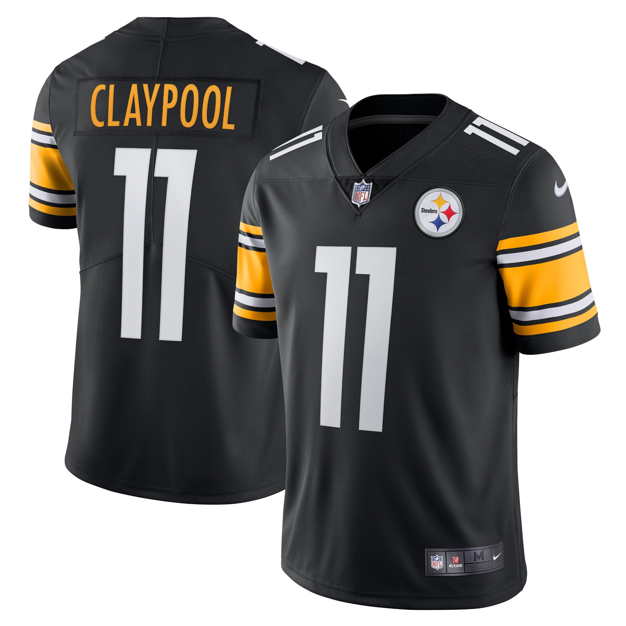 Men's Pittsburgh Steelers Chase Claypool Black Vapor Limited Player Jersey Js1153