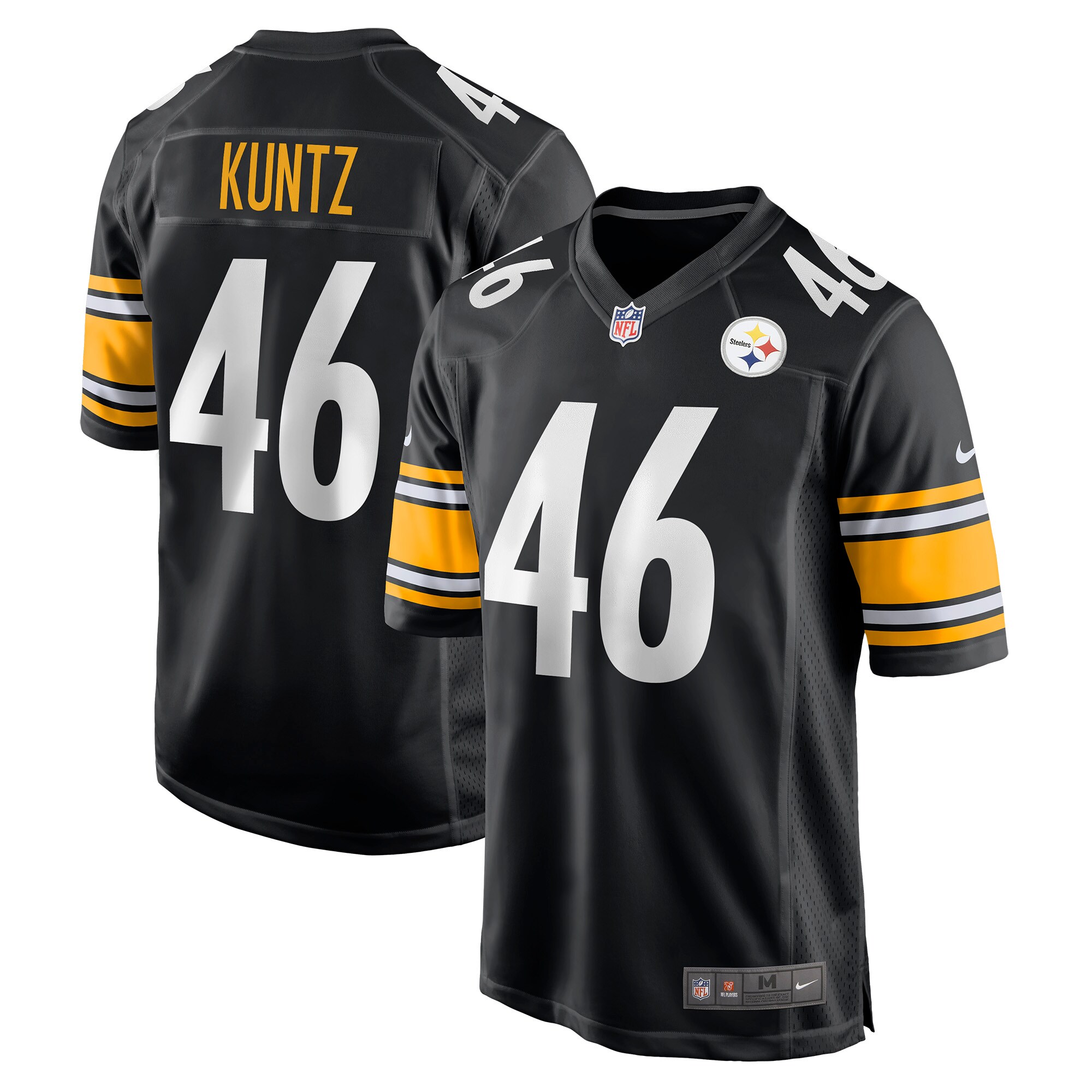 Men's Pittsburgh Steelers Christian Kuntz Black Game Jersey Js7952