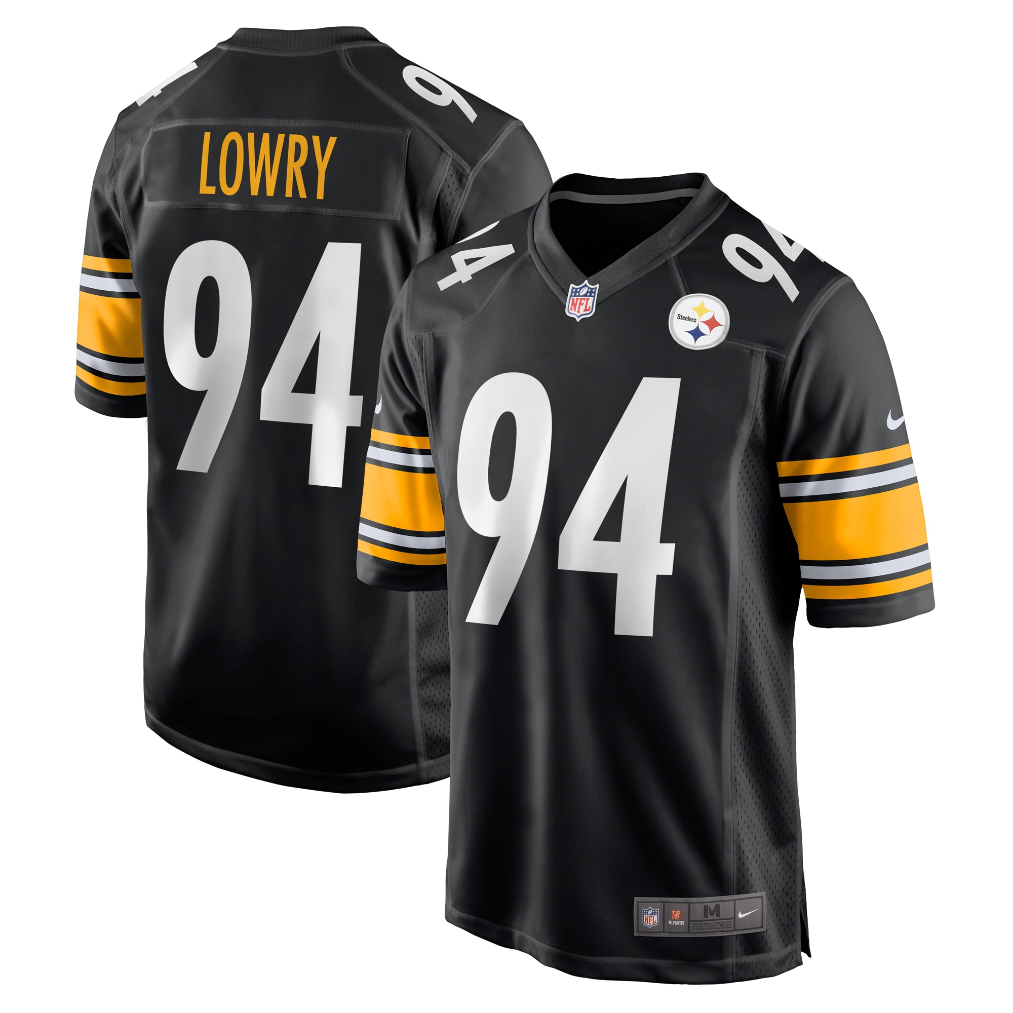 Men's Pittsburgh Steelers Dean Lowry Black Game Jersey Js2764