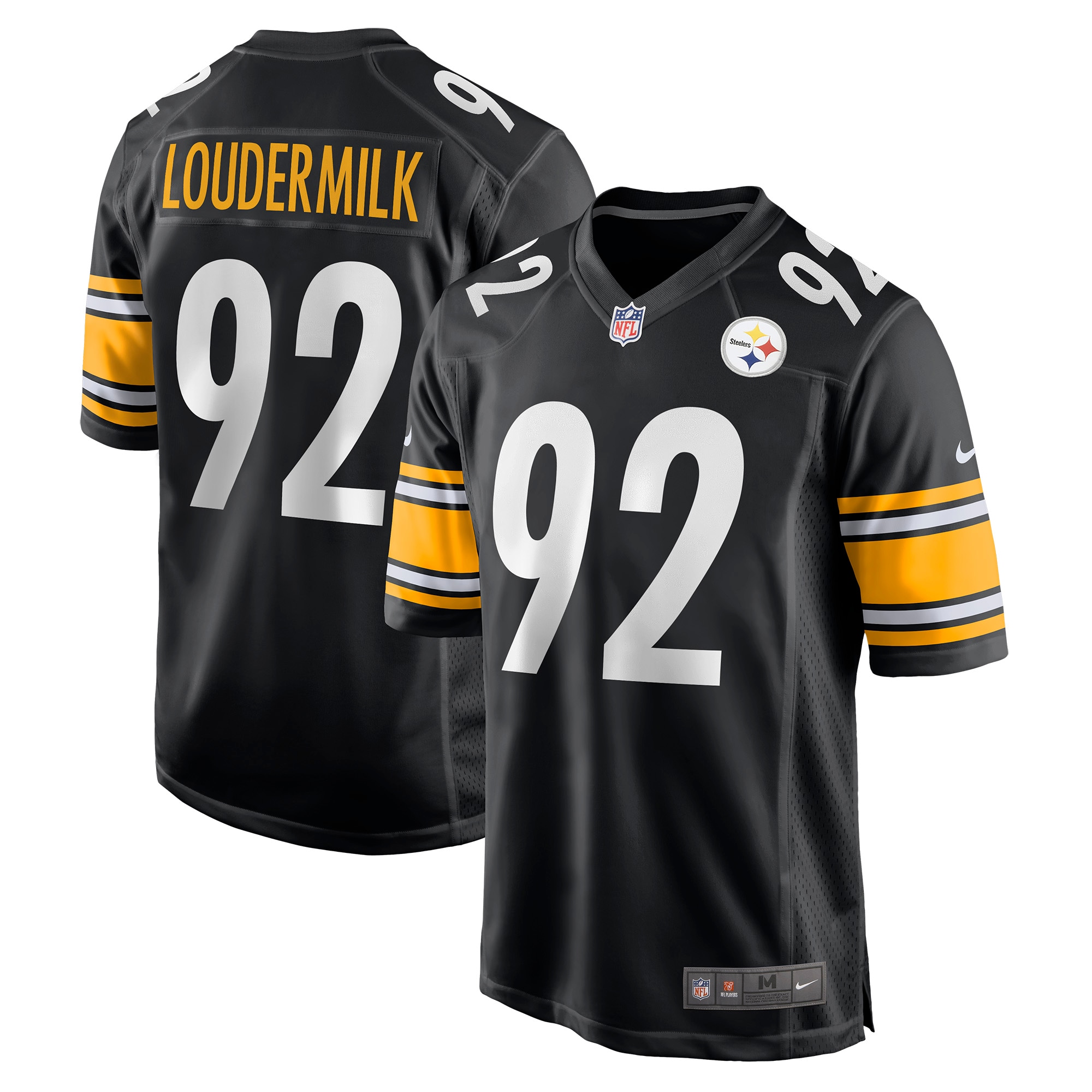 Men's Pittsburgh Steelers Isaiahh Loudermilk Black Game Jersey Js5263