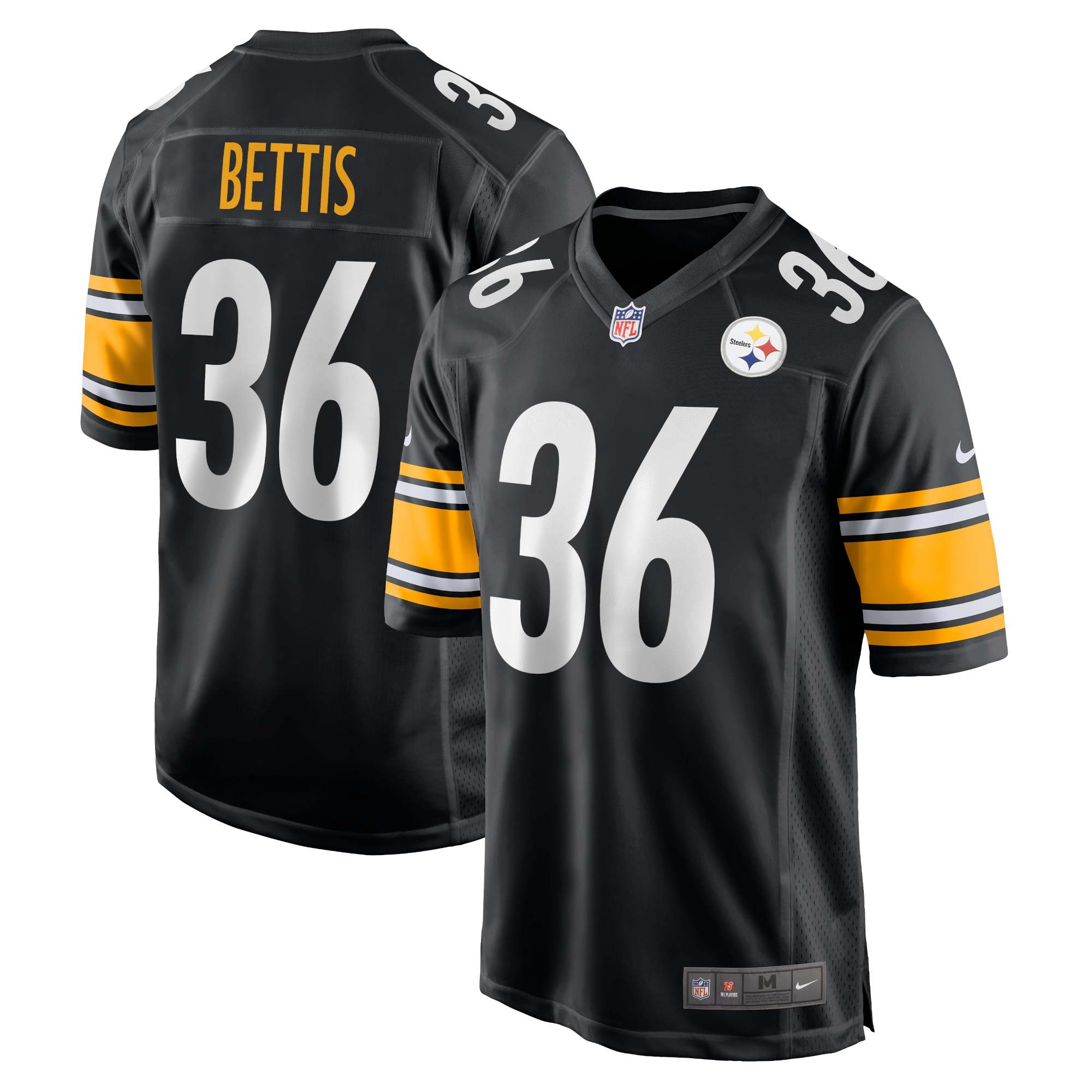 Men's Pittsburgh Steelers Jerome Bettis Black Retired Player Game Jersey Js2808
