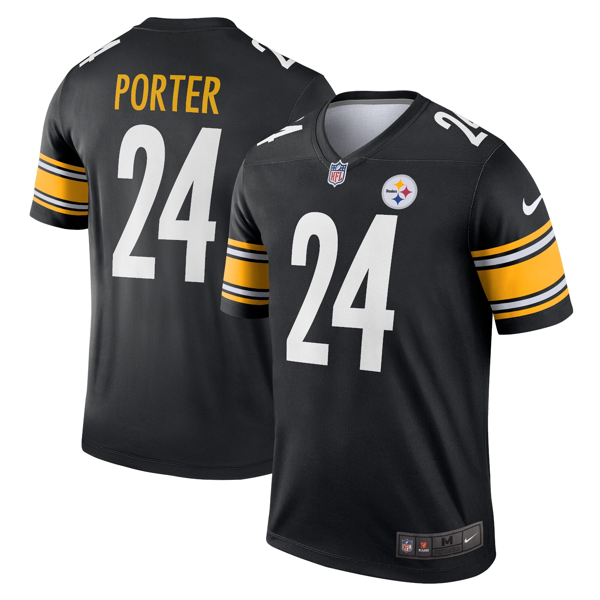 Men's Pittsburgh Steelers Joey Porter Jr. Black Team Legend Player Performance Top Js1209