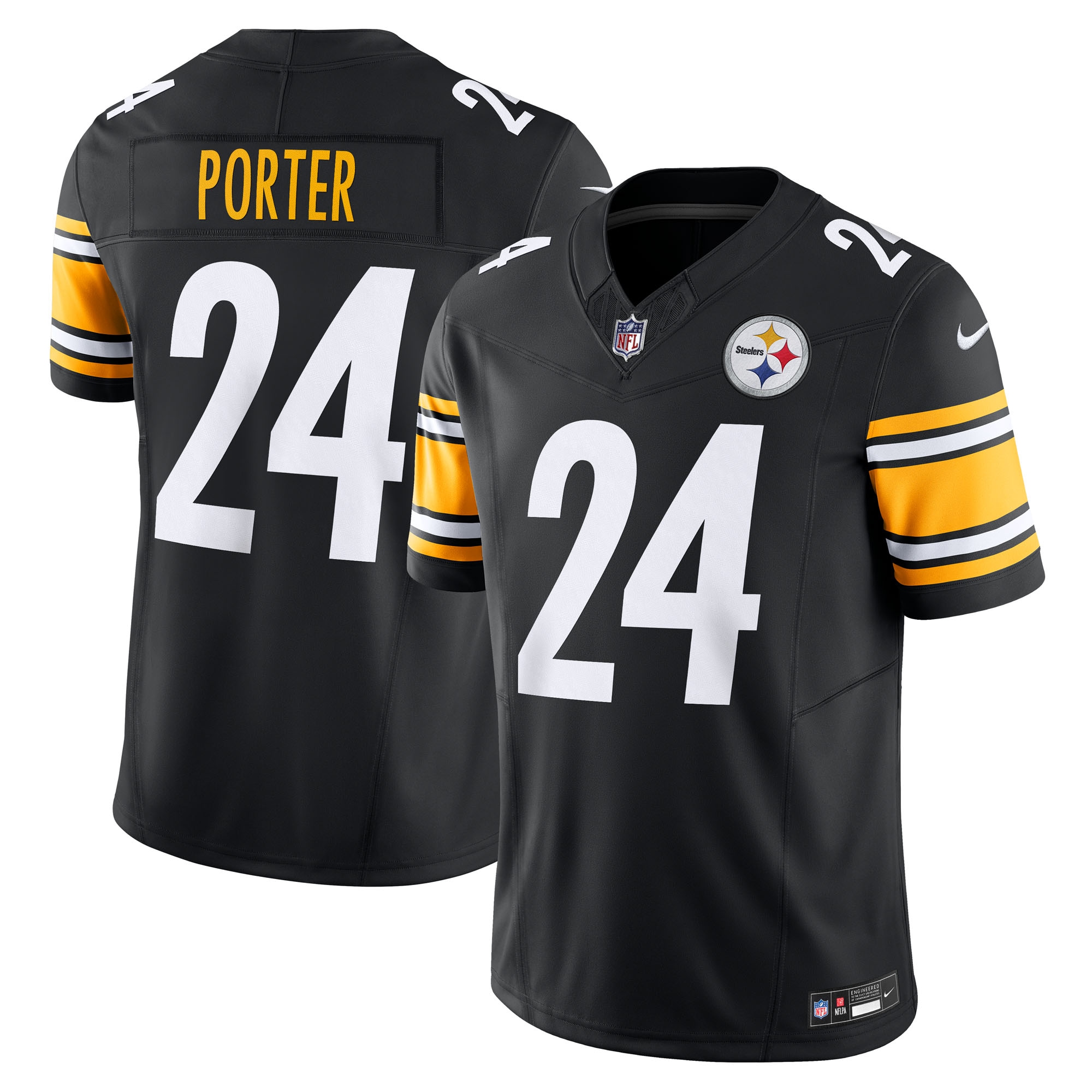 Men's Pittsburgh Steelers Joey Porter Jr. Black Vapor F.u.s.e. Limited Jersey Js9929