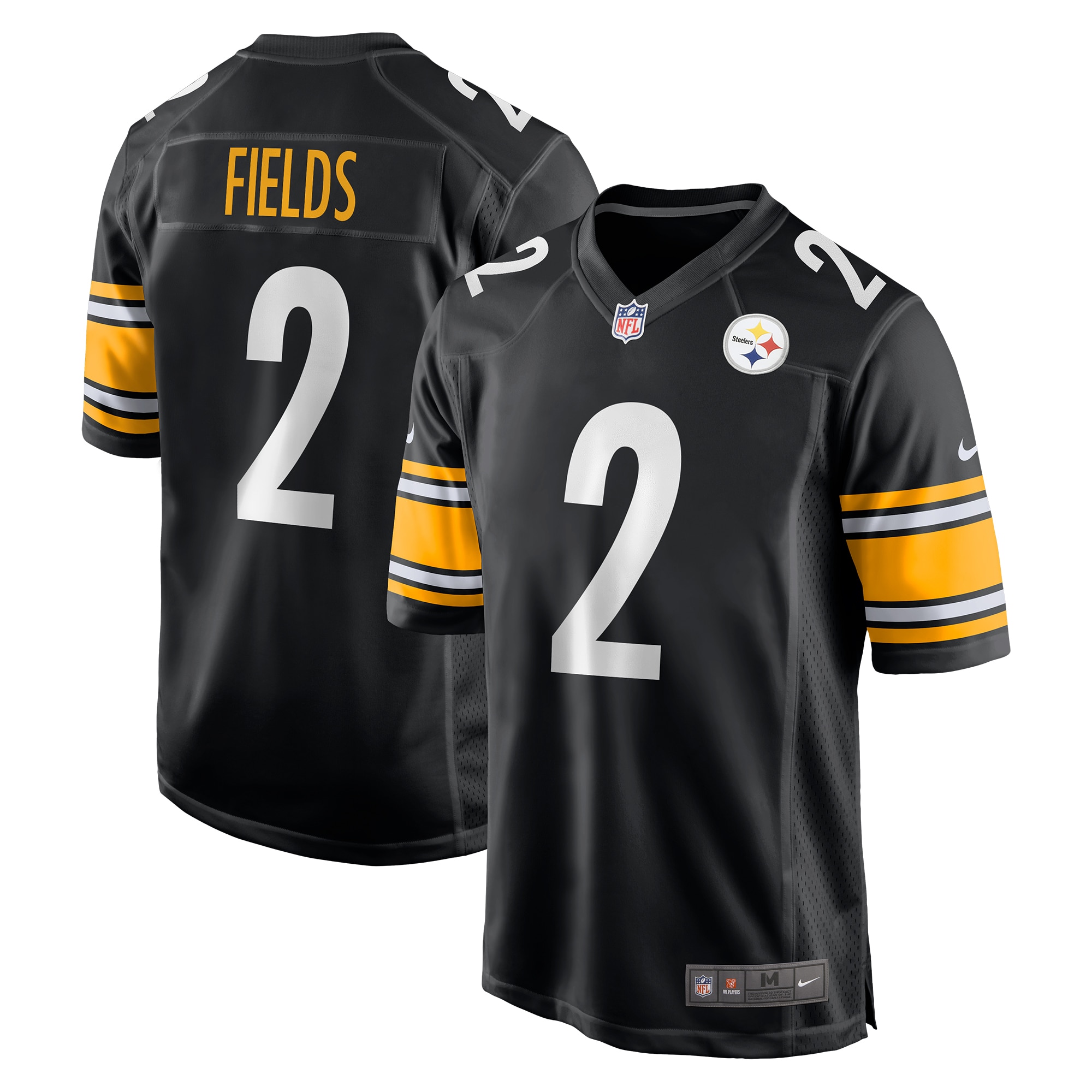 Men's Pittsburgh Steelers Justin Fields Black Game Player Jersey Js5370