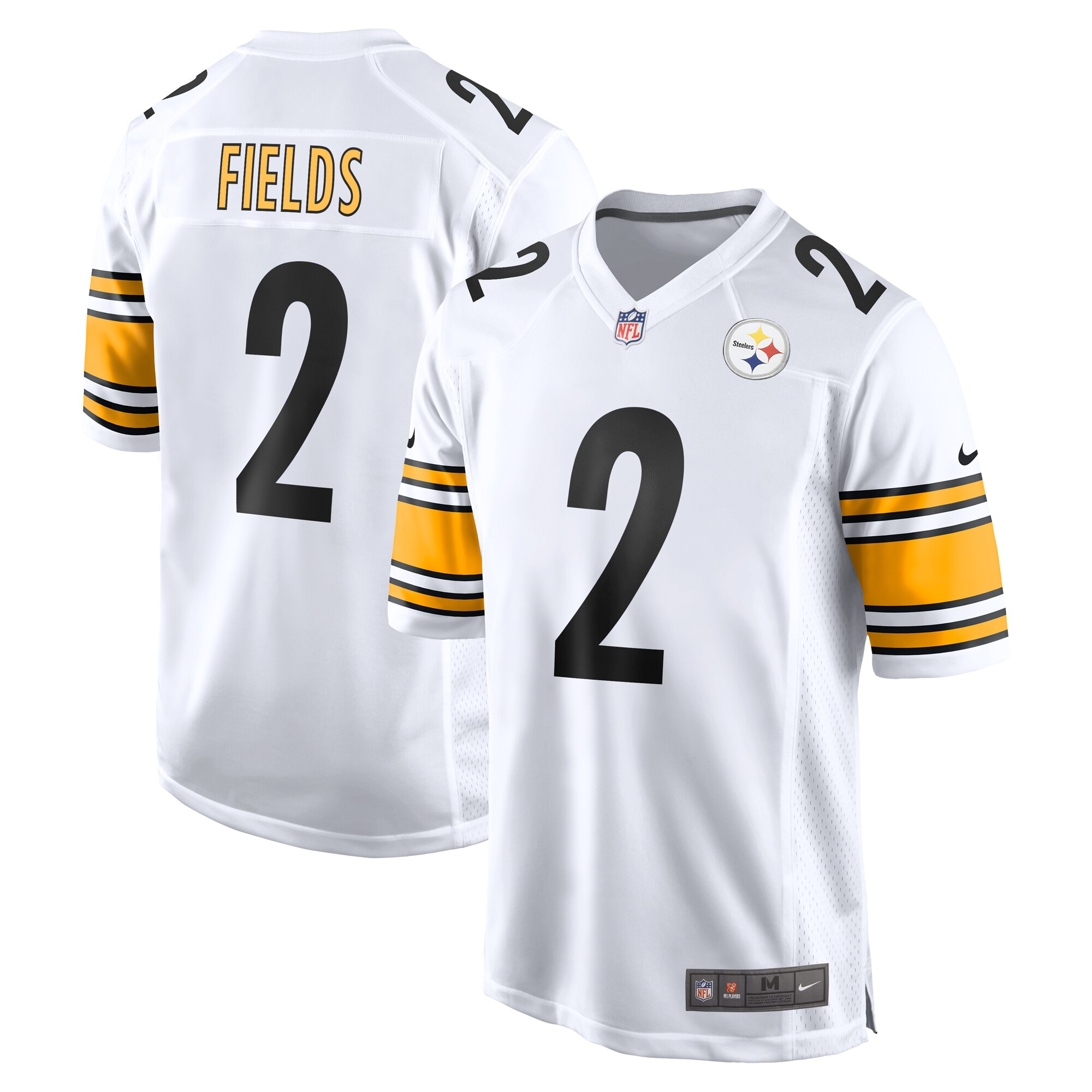 Men's Pittsburgh Steelers Justin Fields White Game Jersey Js2558