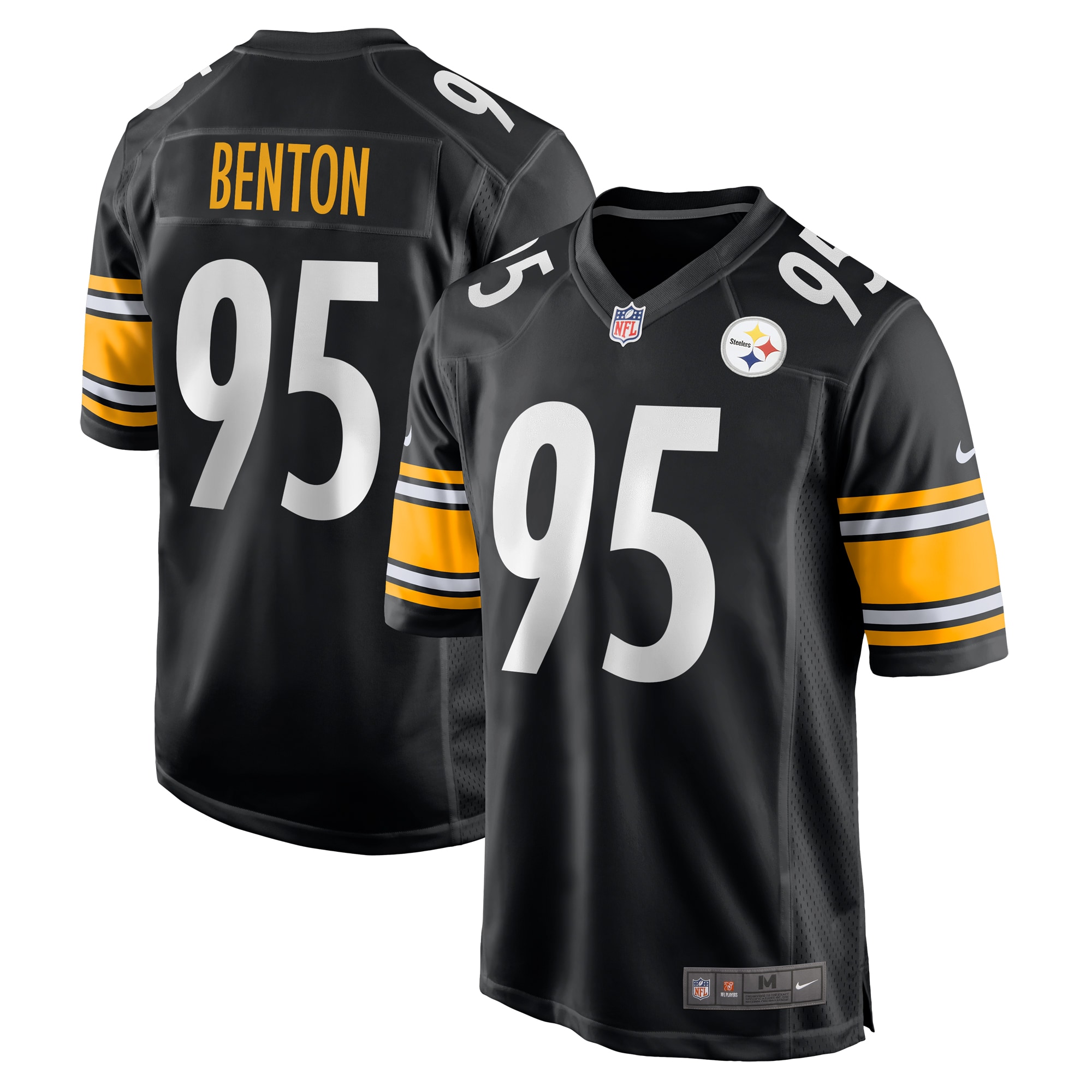 Men's Pittsburgh Steelers Keeanu Benton Black Team Game Jersey Js5449