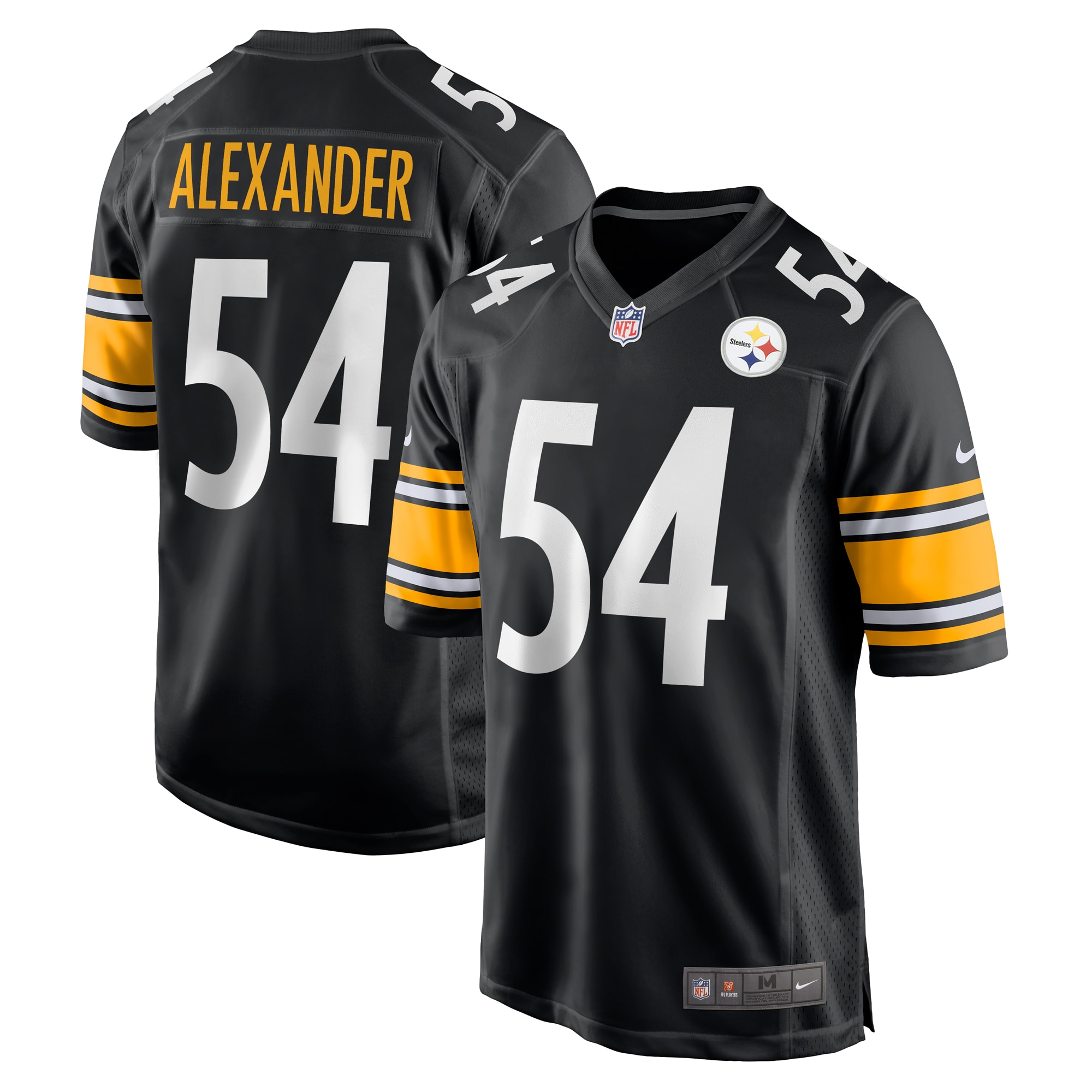 Men's Pittsburgh Steelers Kwon Alexander Black Game Jersey Js8459