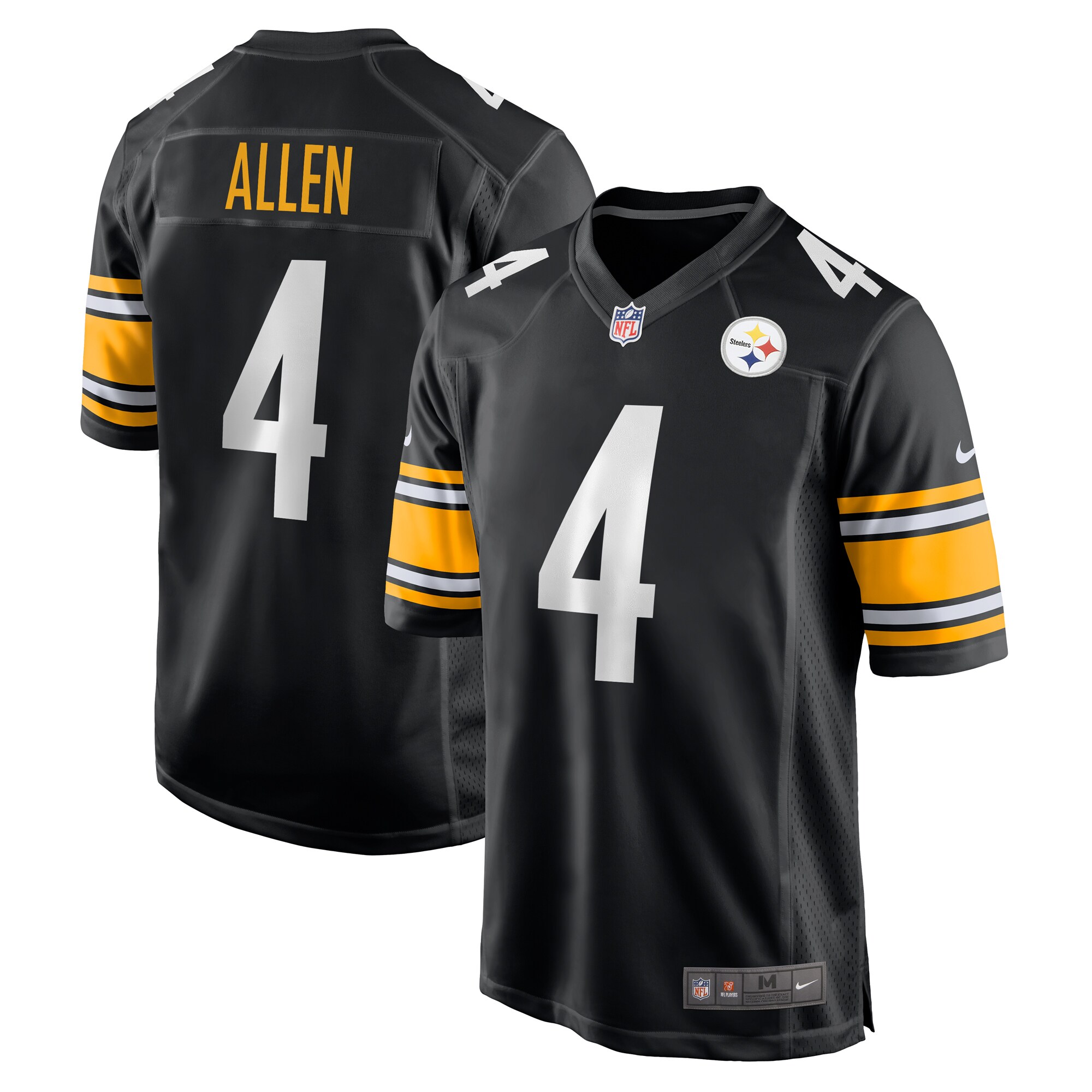 Men's Pittsburgh Steelers Kyle Allen Black Game Jersey Js5625