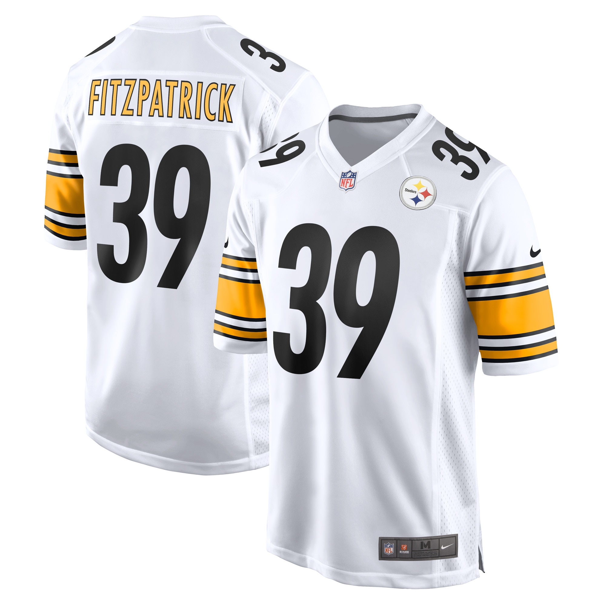 Men's Pittsburgh Steelers Minkah Fitzpatrick White Game Player Jersey Js6591