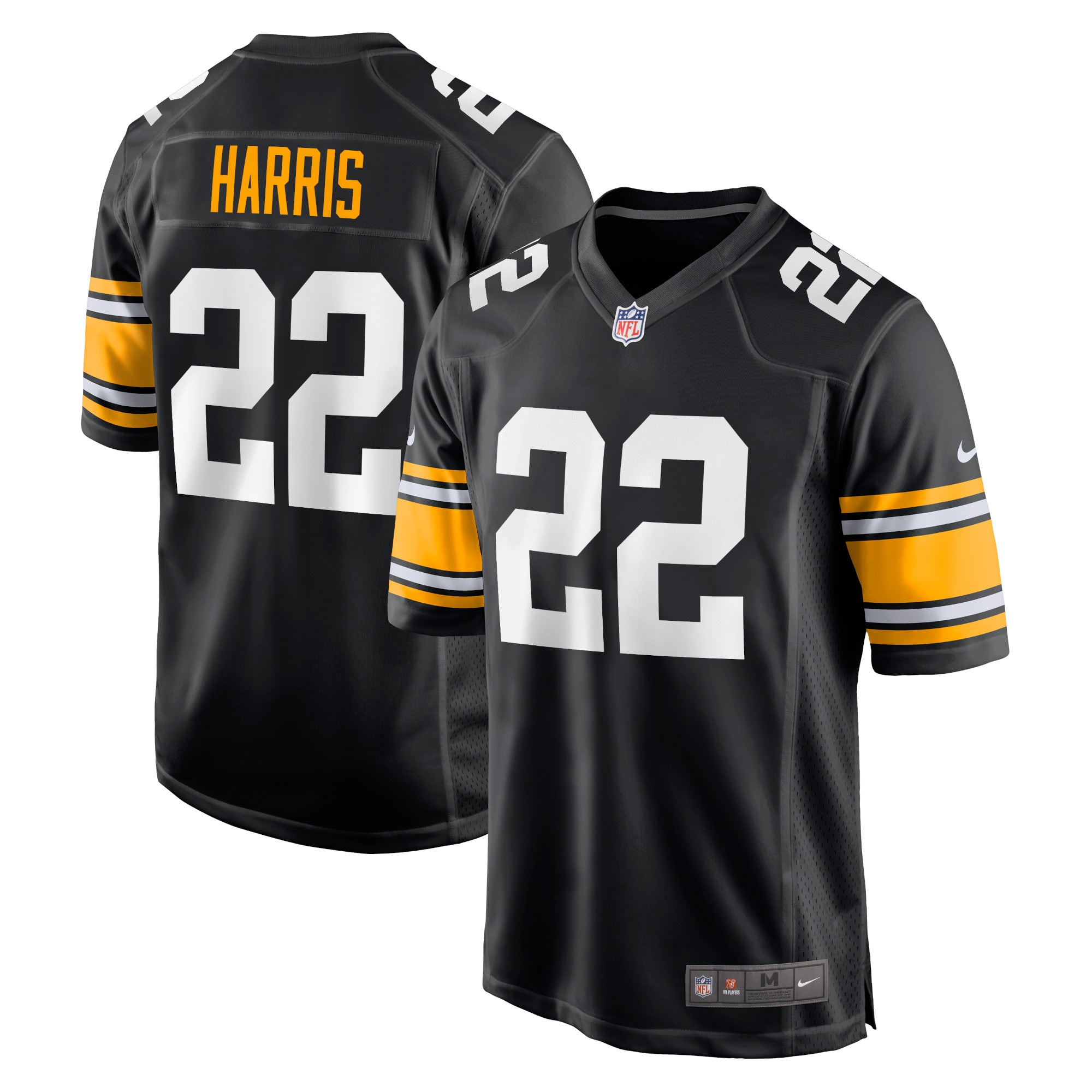 Men's Pittsburgh Steelers Najee Harris Black Home Player Game Jersey Js1640