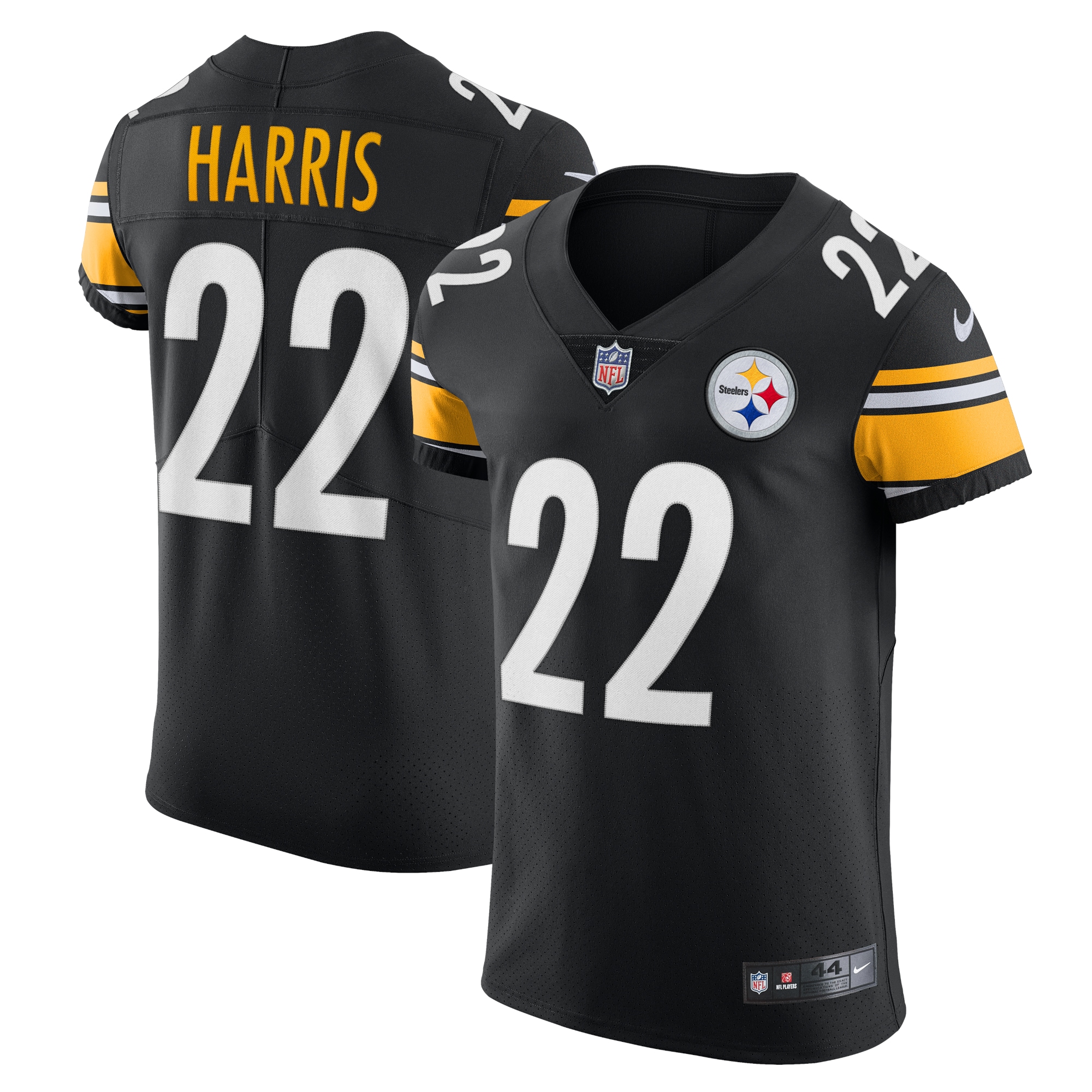 Men's Pittsburgh Steelers Najee Harris Black Vapor Elite Jersey Js7392