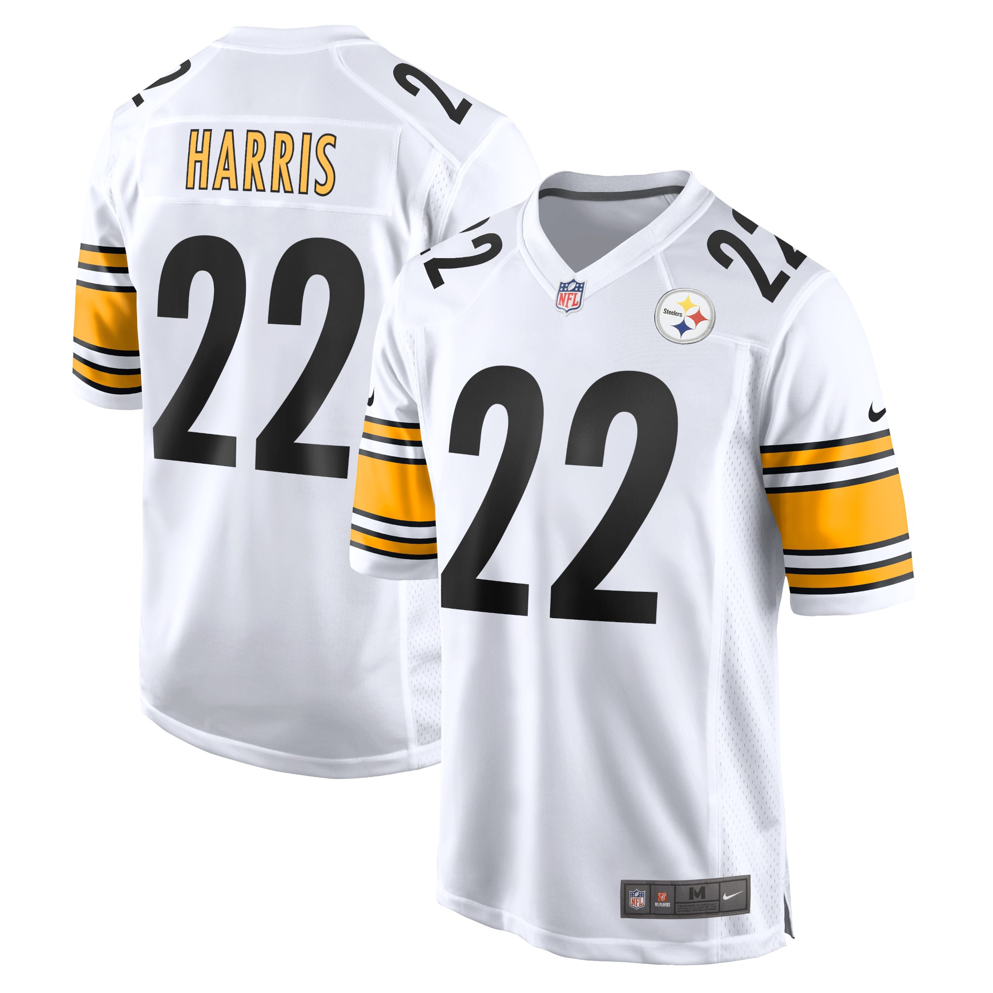 Men's Pittsburgh Steelers Najee Harris White Game Jersey Js2987