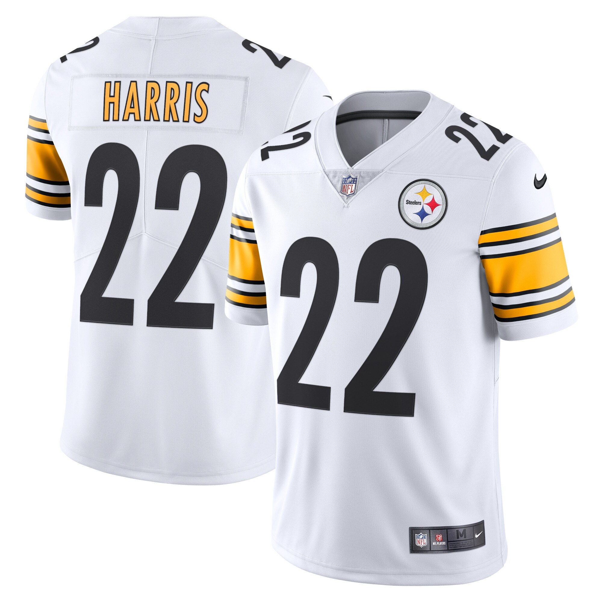 Men's Pittsburgh Steelers Najee Harris White Vapor Limited Jersey Js3937
