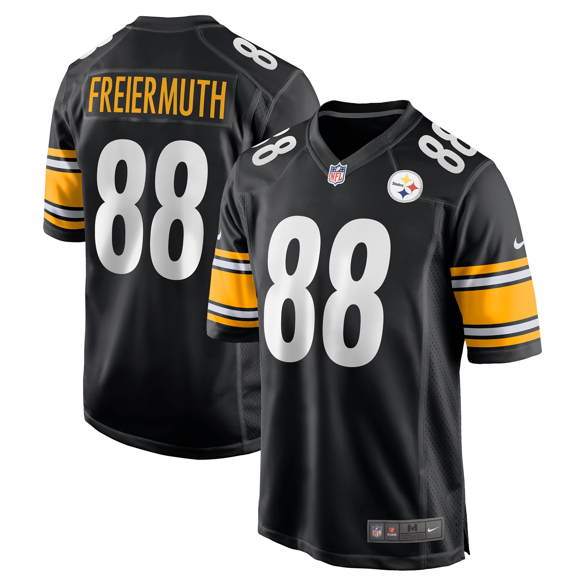 Men's Pittsburgh Steelers Pat Freiermuth Black Game Jersey Js6908