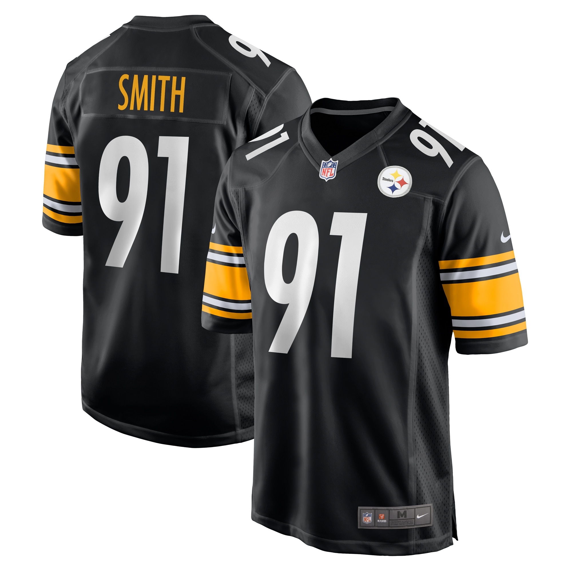 Men's Pittsburgh Steelers Preston Smith Black Game Jersey Js2159