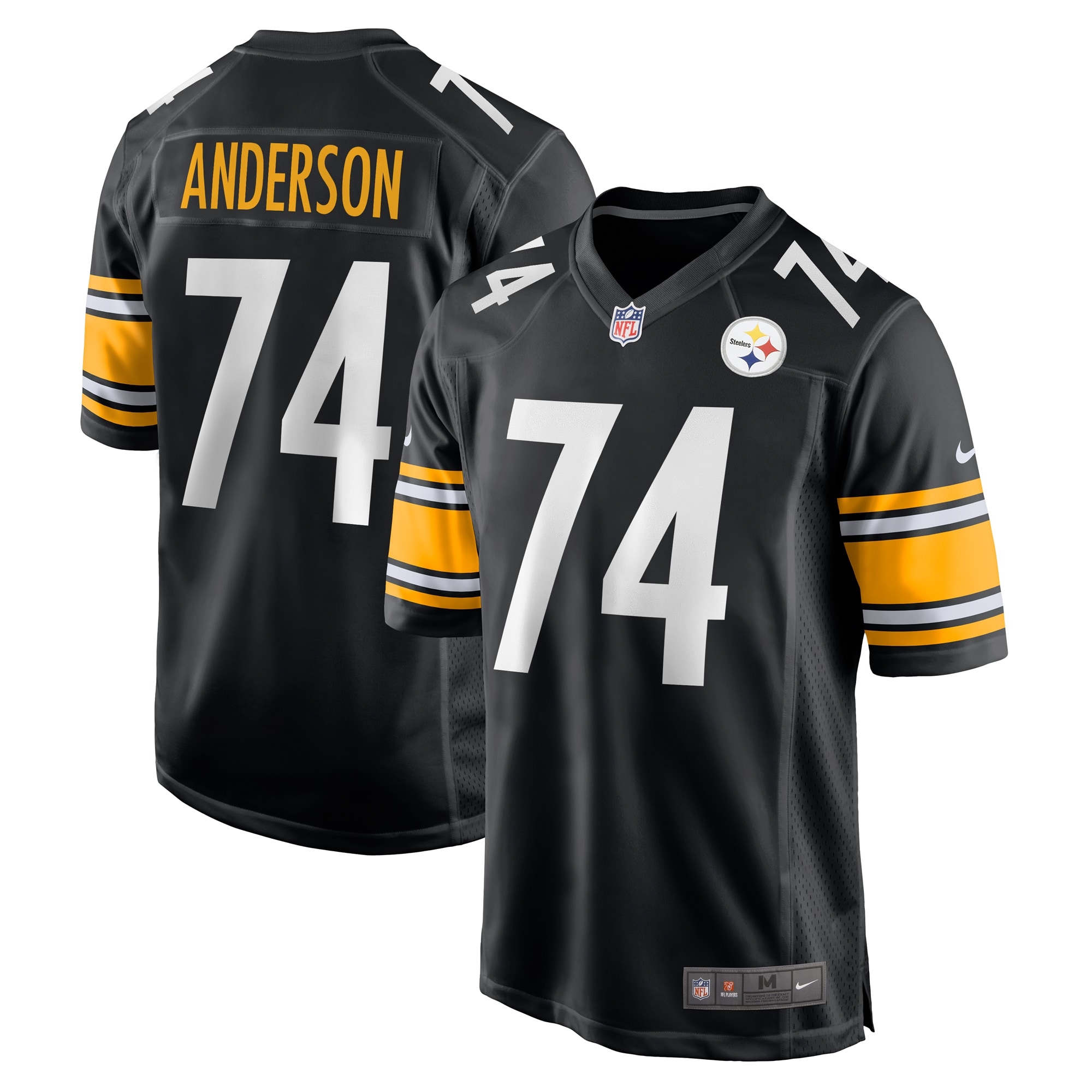 Men's Pittsburgh Steelers Spencer Anderson Black Game Jersey Js4451