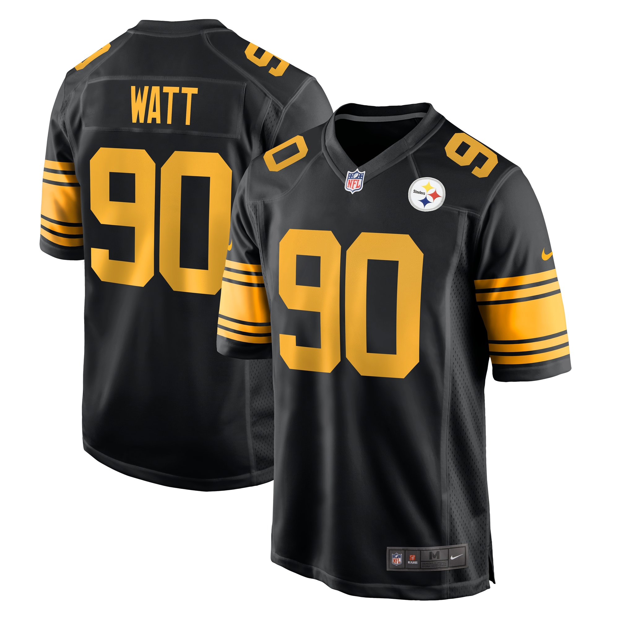Men's Pittsburgh Steelers T.j. Watt Black Alternate Game Jersey Js8962
