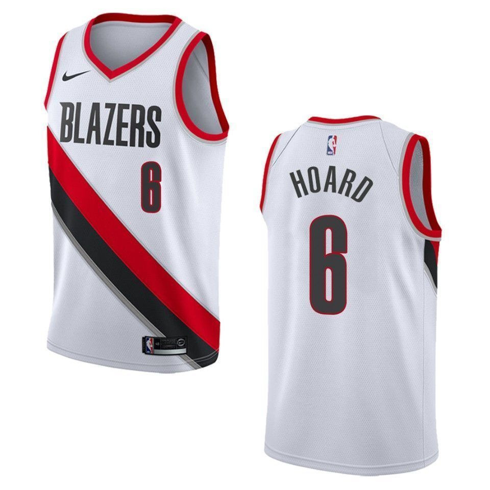 Men's Portland Trail Blazers 6 Jaylen Hoard Association Swingman Jersey - White