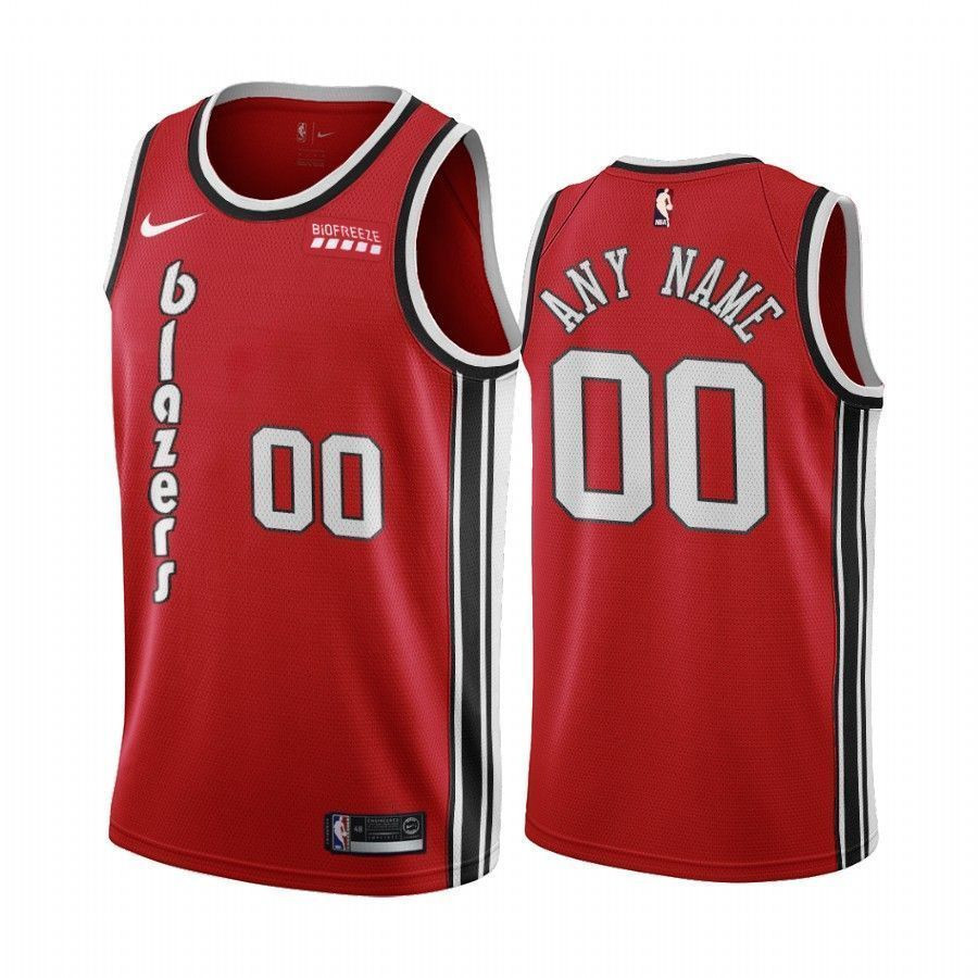 Men's Portland Trail Blazers Custom Red Classic Edition Jersey