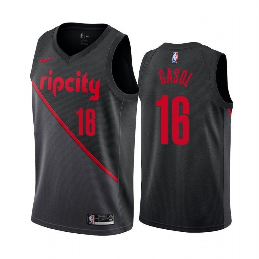 Men's Portland Trail Blazers Pau Gasol 16 City Men's Jersey