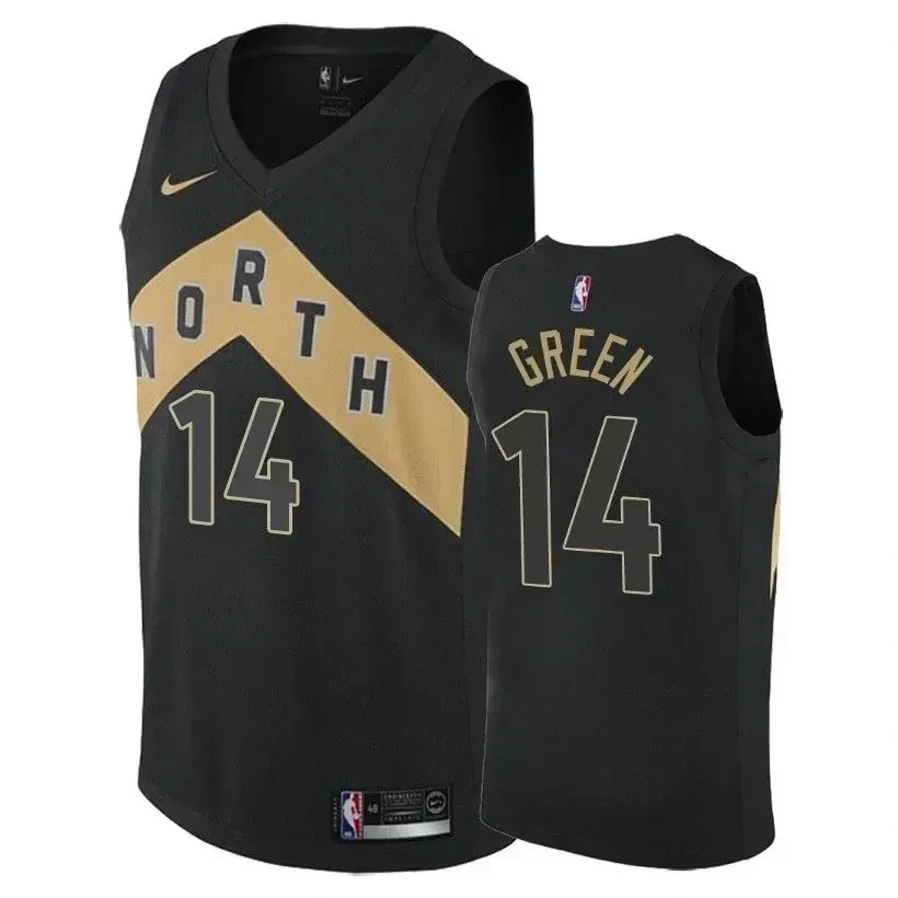 Men's Raptors Male Danny Green 14 City Black Jersey