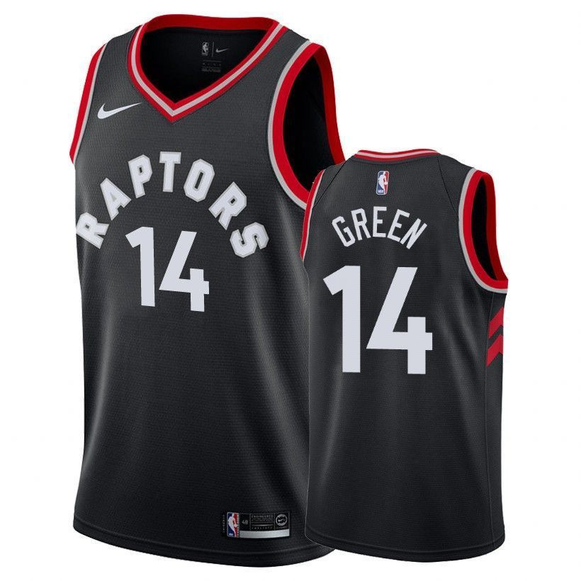Men's Raptors Male Danny Green 14 Statet Black Jersey