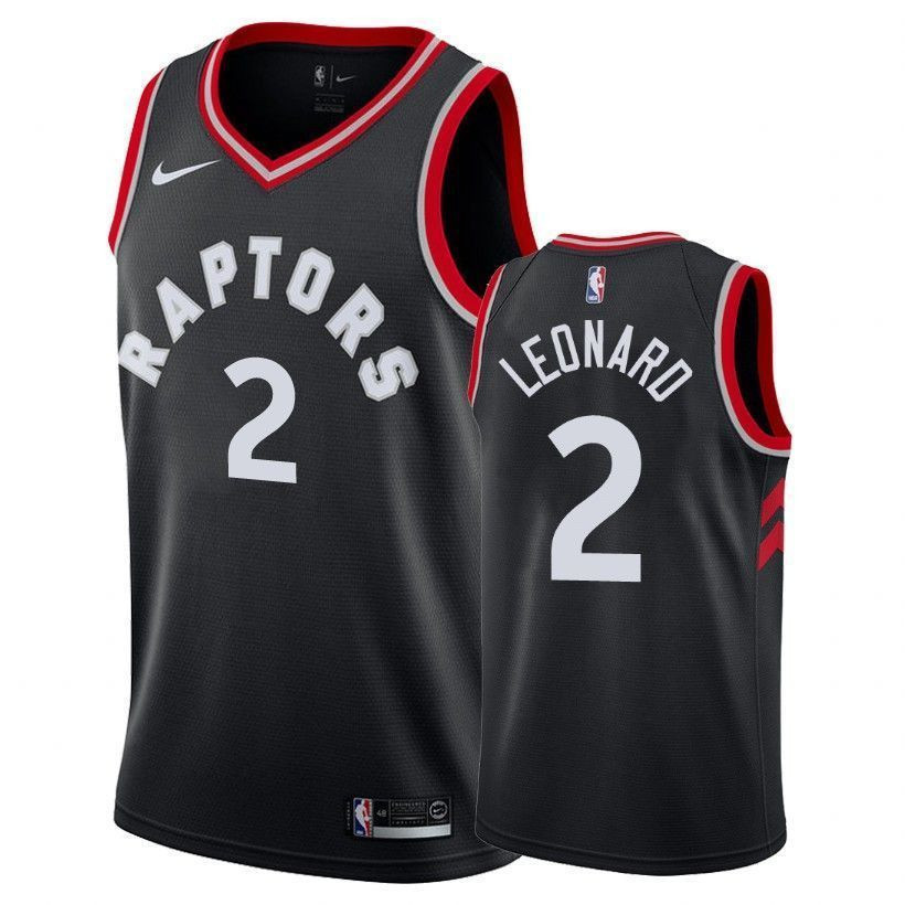 Men's Raptors Male Kawhi Leonard 2 Statet Black Jersey