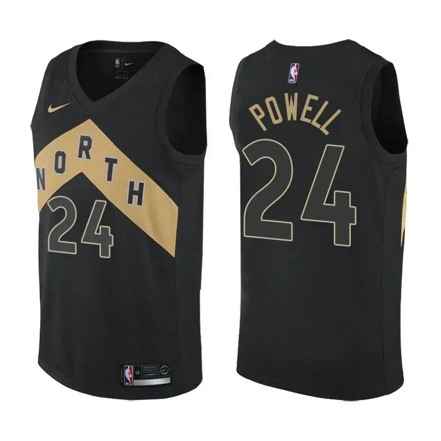 Men's Raptors Male Norman Powell 24 City Edition Black Jersey
