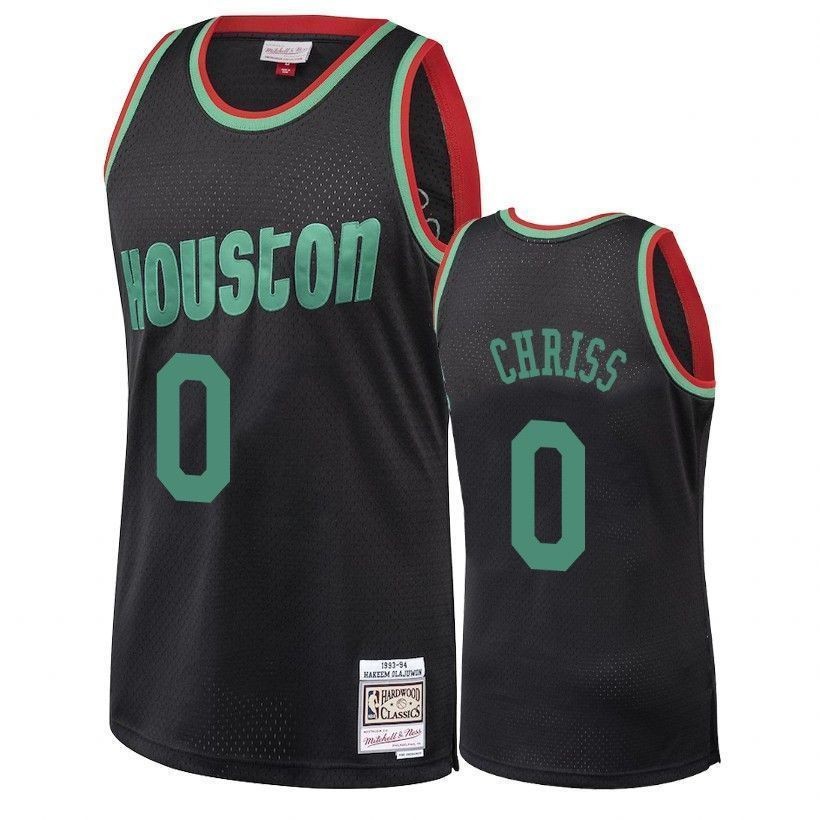 Men's Rockets Male Marquese Chriss 0 Classics Christmas Black Jersey