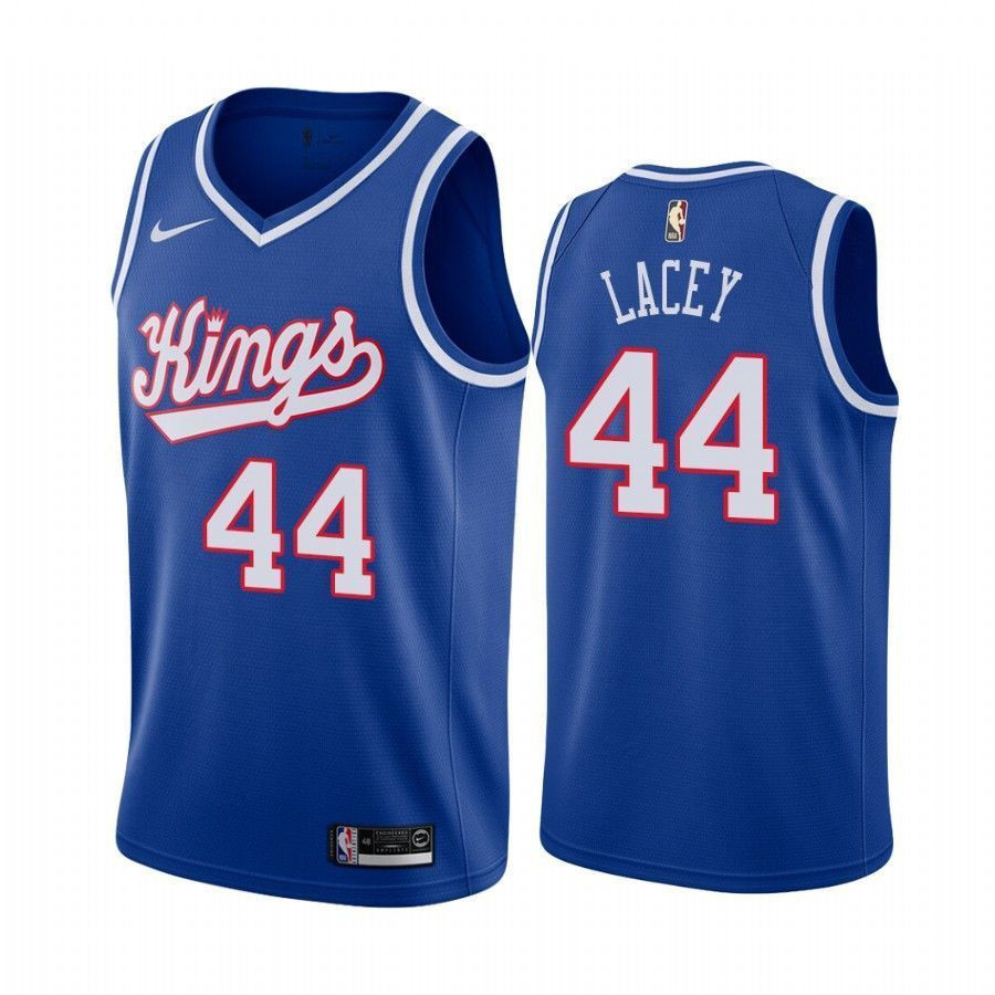 Men's Sacrato Kings Sam Lacey 44 Blue Throwback Jersey