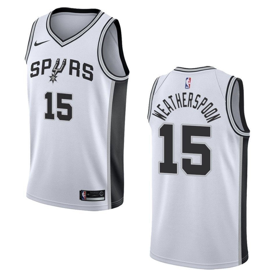 Men's San Antonio Spurs 15 Quinndary Weatherspoon Association Swingman Jersey - White