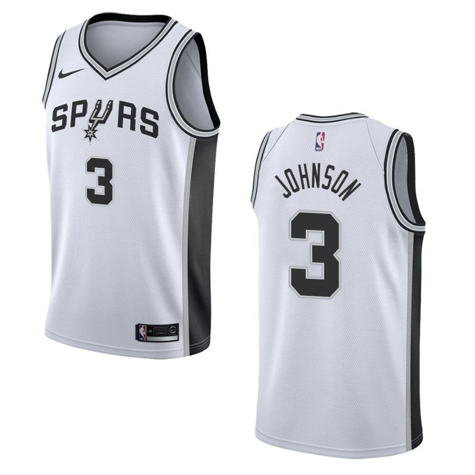 Men's San Antonio Spurs 3 Keldon Johnson Association Swingman Jersey - White