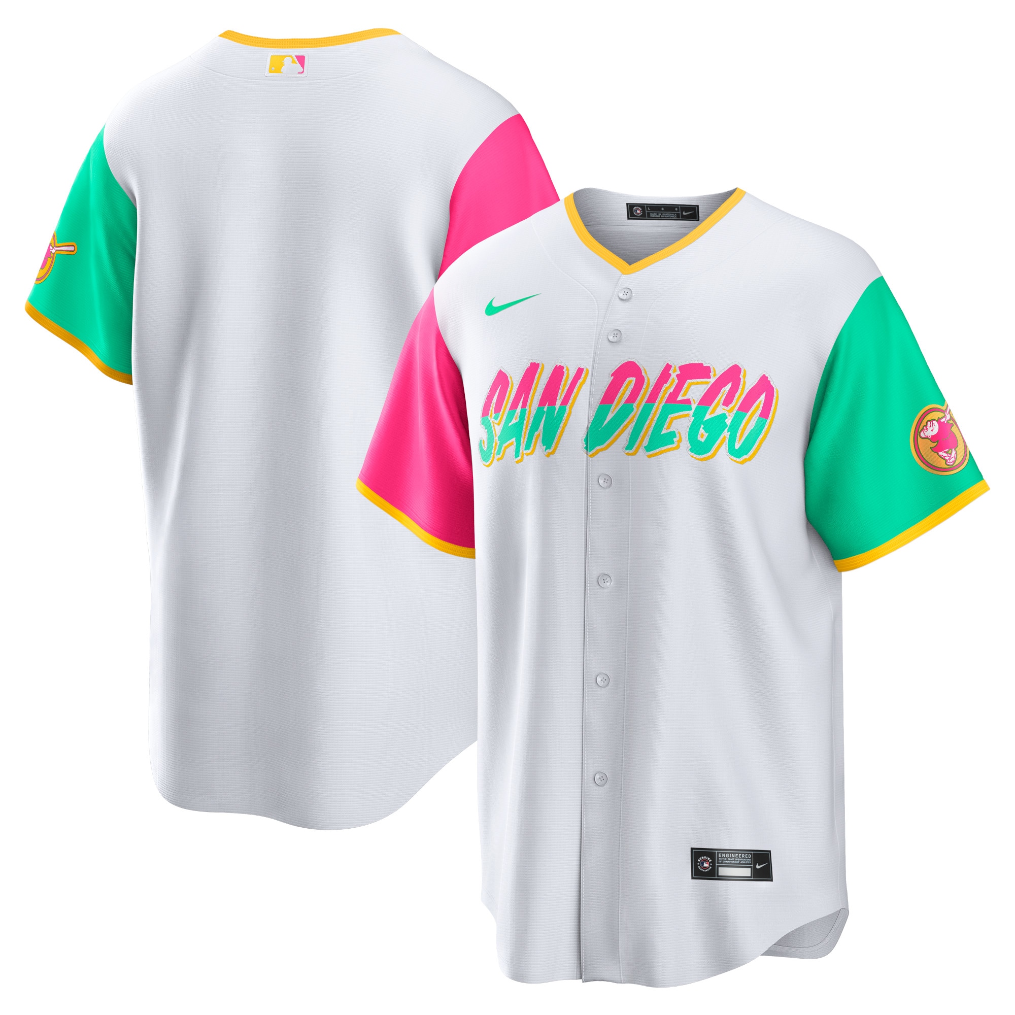Men's San Diego Padres White City Connect Team Jersey