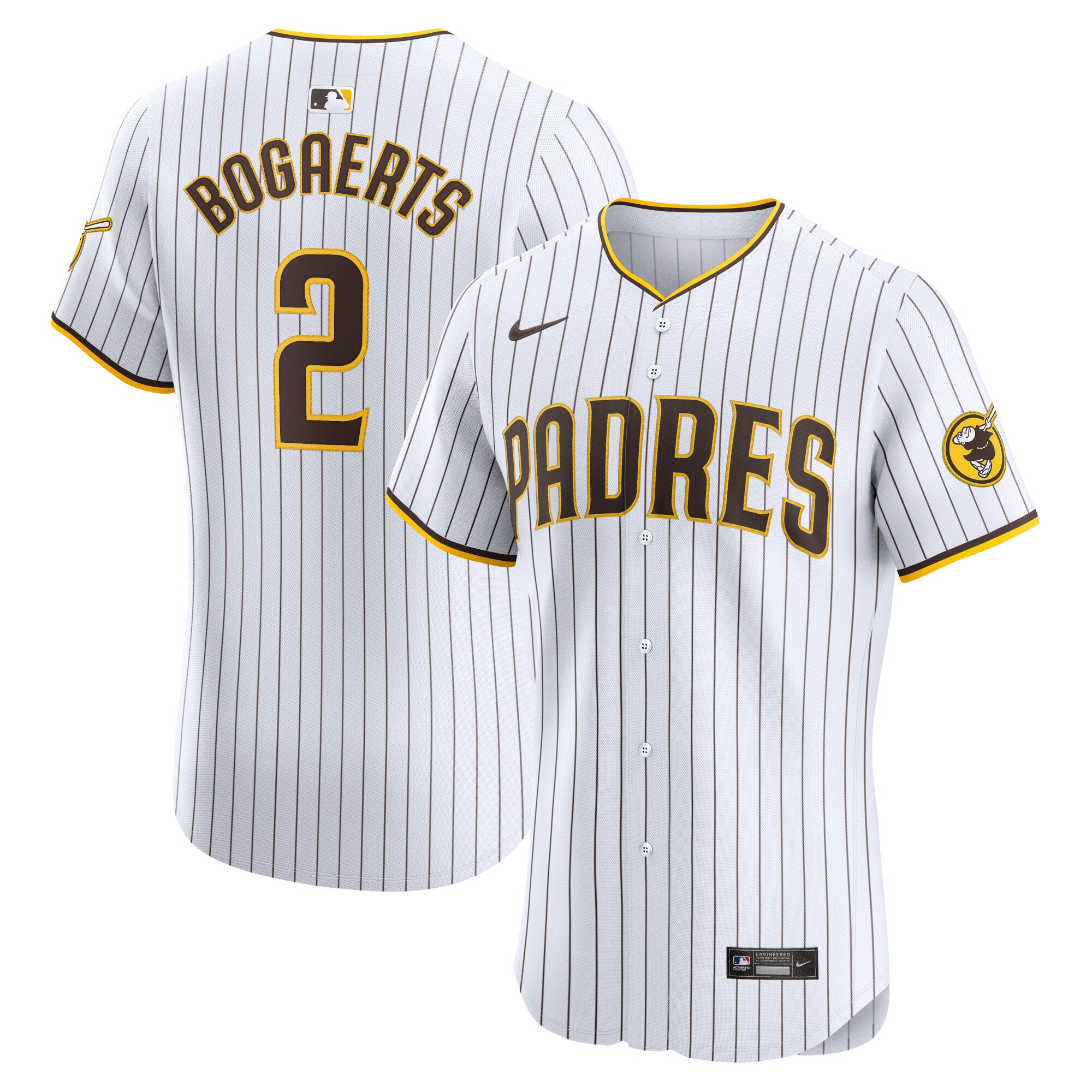 Men's San Diego Padres Xander Bogaerts White Home Elite Jersey