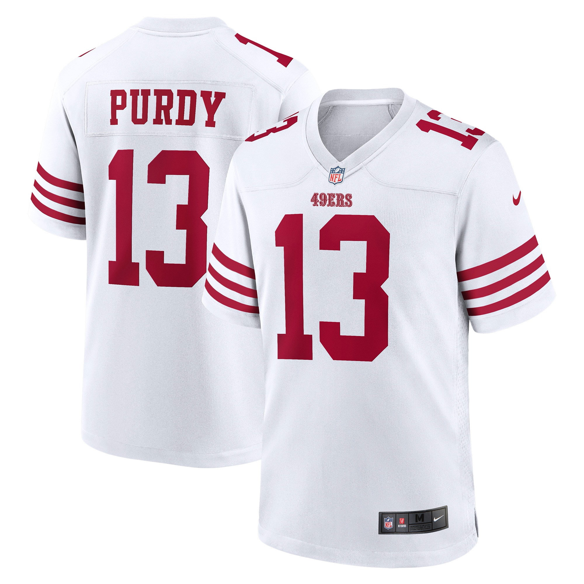 Men's San Francisco 49ers Brock Purdy White Game Player Jersey Js5154
