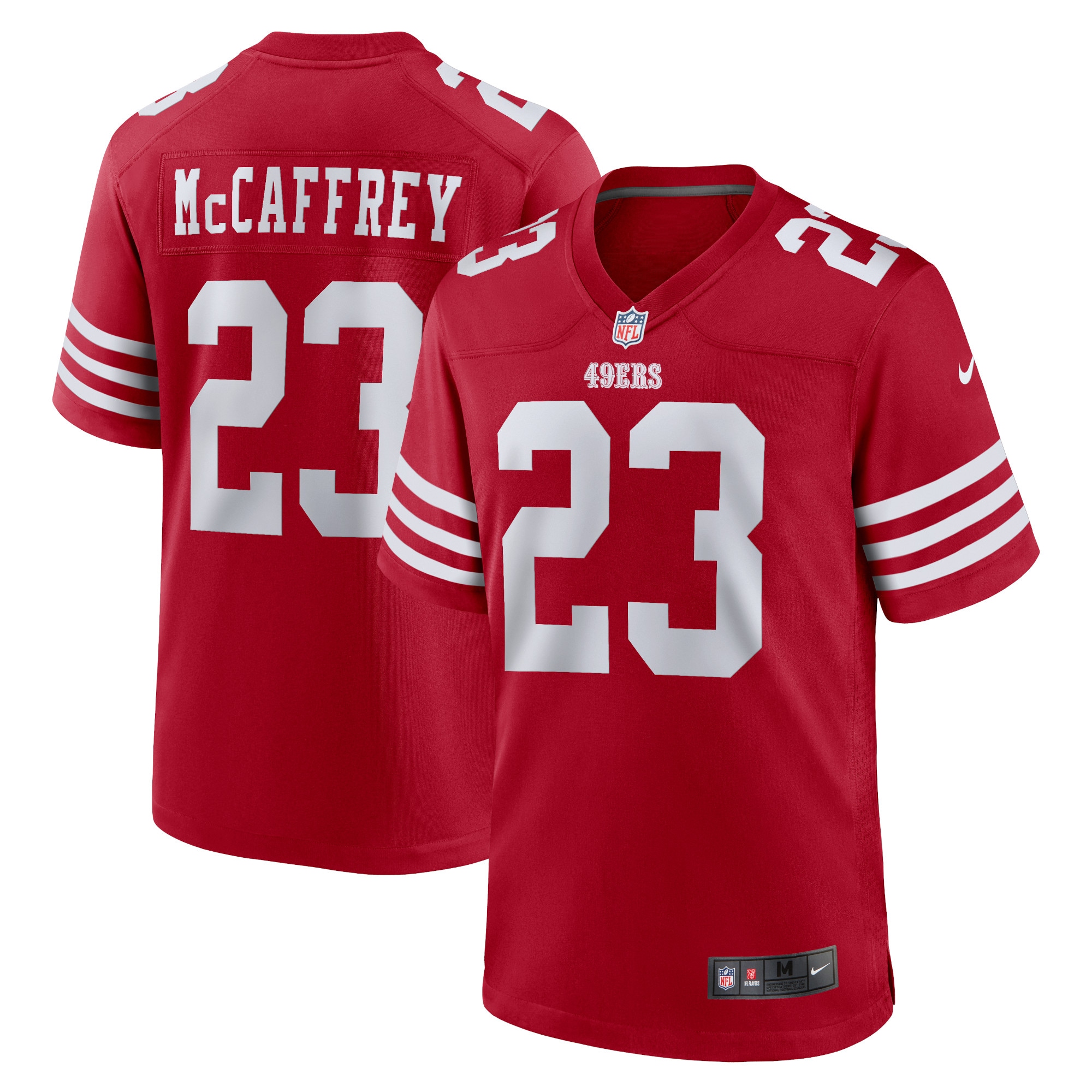 Men's San Francisco 49ers Christian Mccaffrey Scarlet Game Player Jersey Js5181