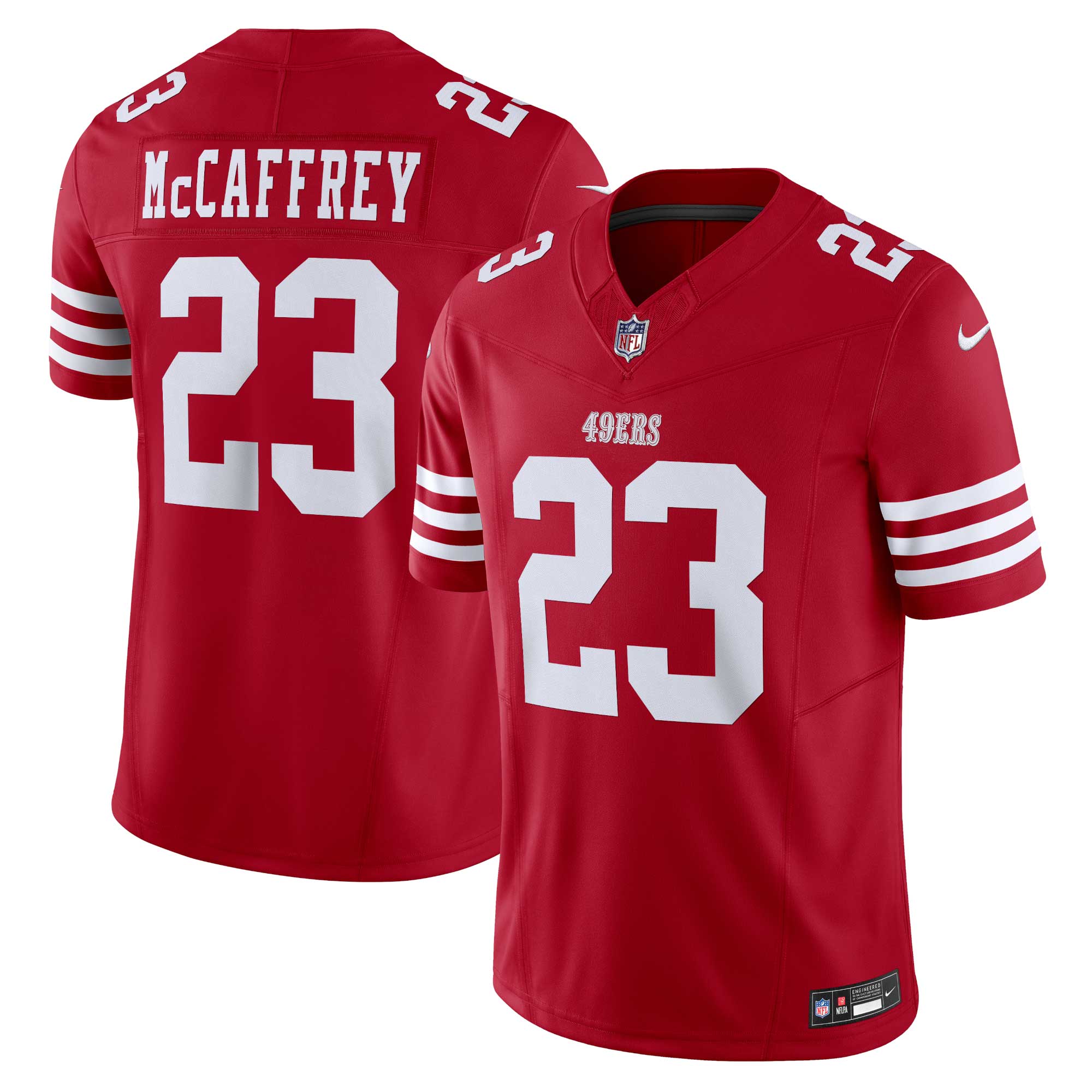 Men's San Francisco 49ers Christian Mccaffrey Scarlet Vapor F.u.s.e. Limited Jersey Js4731