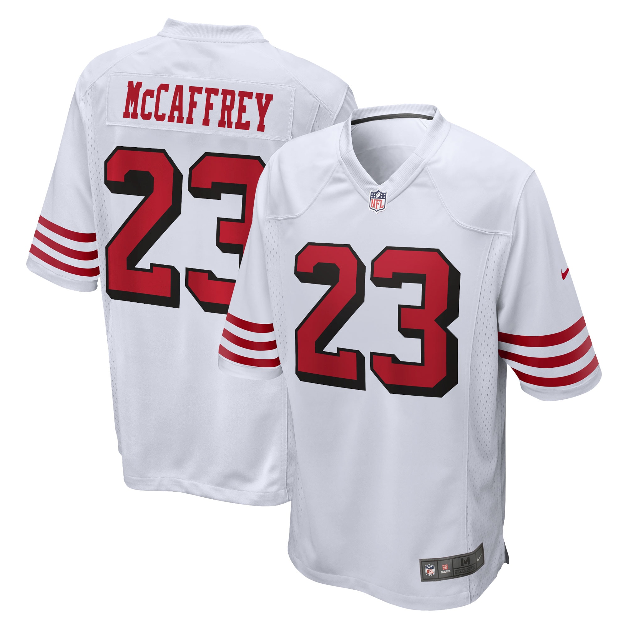 Men's San Francisco 49ers Christian Mccaffrey White Game Jersey Js7249