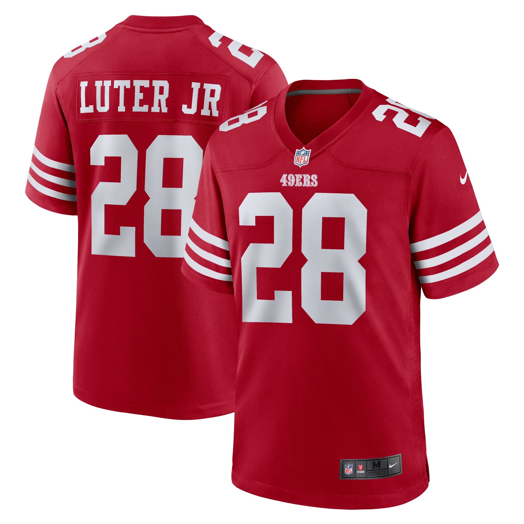 Men's San Francisco 49ers Darrell Luter Jr. Scarlet Game Jersey Js6830