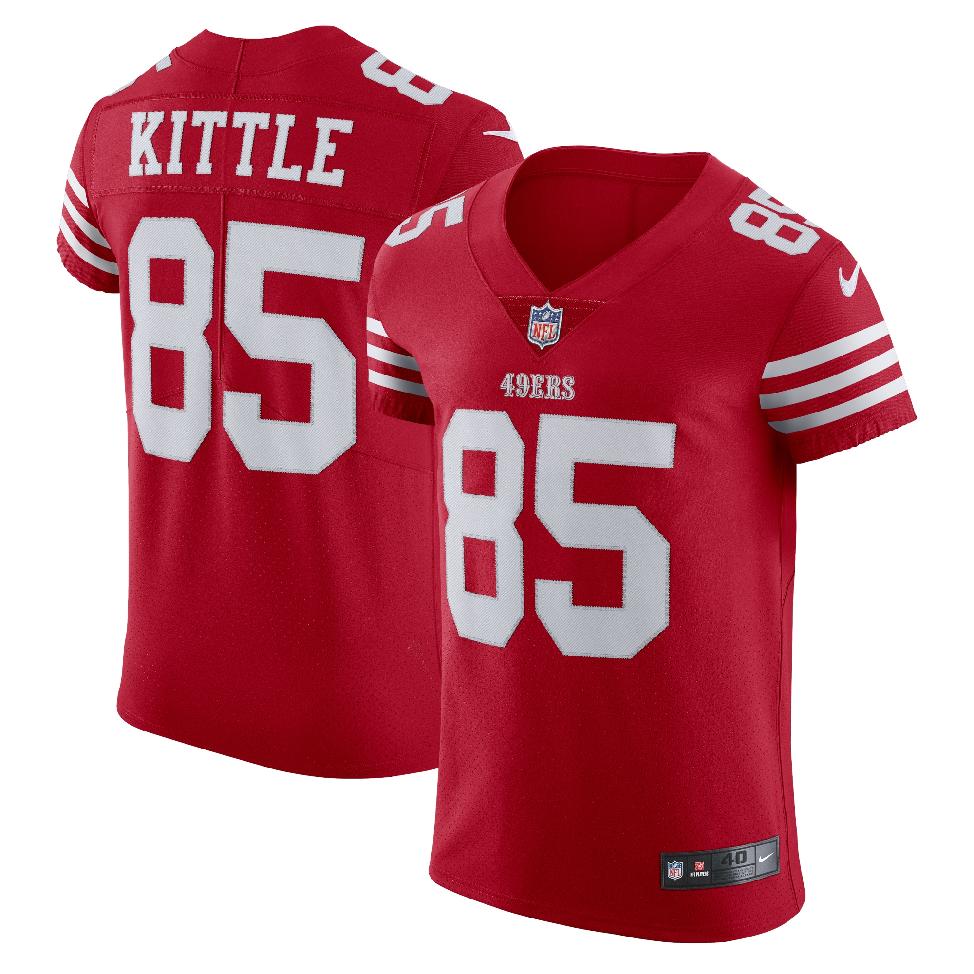 Men's San Francisco 49ers George Kittle Scarlet Vapor Elite Jersey Js9582